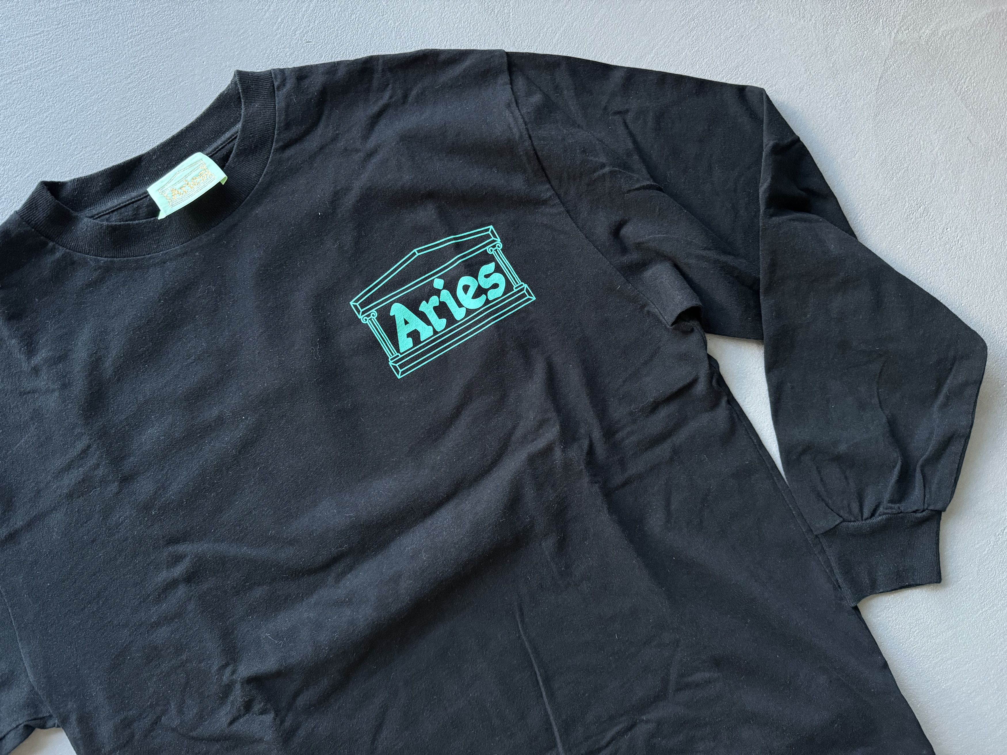 Aries Aries Arise Logo Long Sleeve T-shirt, Black Size US M / EU 48-50 / 2 - 4 Thumbnail