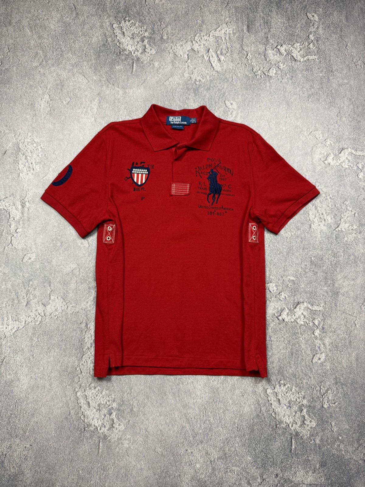 Polo Ralph Lauren Vintage Polo Ralph Lauren Rugby USA Tee Size US L / EU 52-54 / 3 - 1 Thumbnail