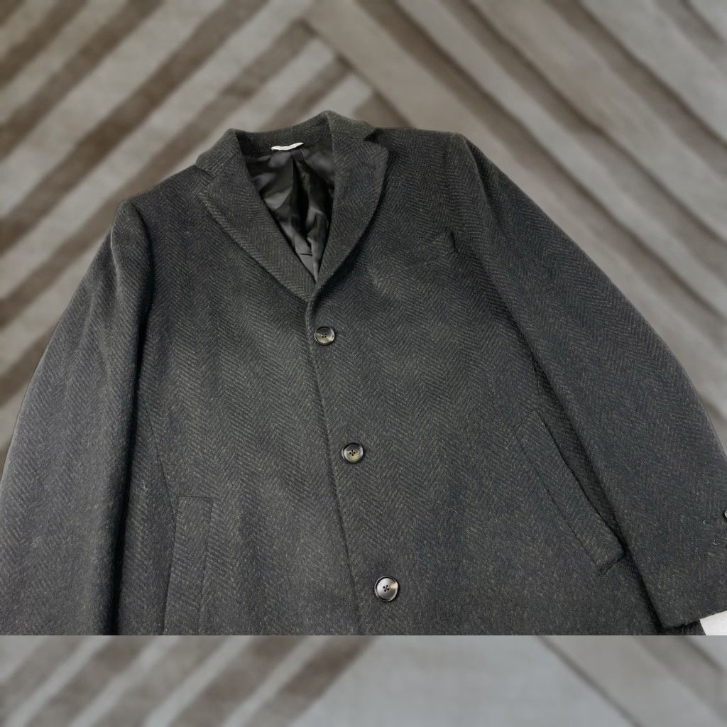 Olive Cardinal Of Canada Coat Olive Herringbone Wool Cashmere 44R Overcoat MenYes Regular Long Jacket-Topcoat Style Size US S / EU 44-46 / 1 - 1 Thumbnail