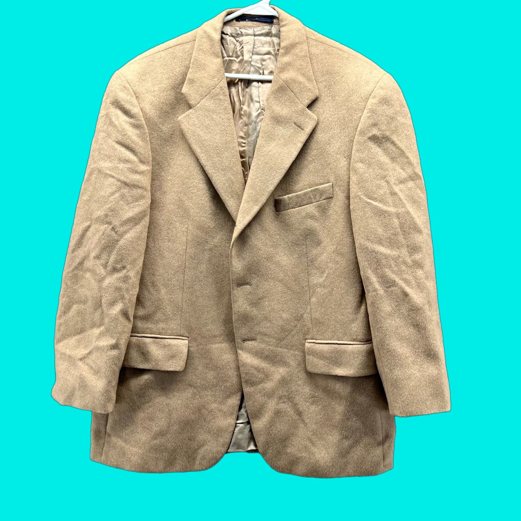 Ralph Lauren Ralph Lauren Blazer Men 42R Sport Coat Dress Coat Jacket Single-Breasted 2-Button Beige Camel Hair Vintage N/A Size 42R - 1 Thumbnail