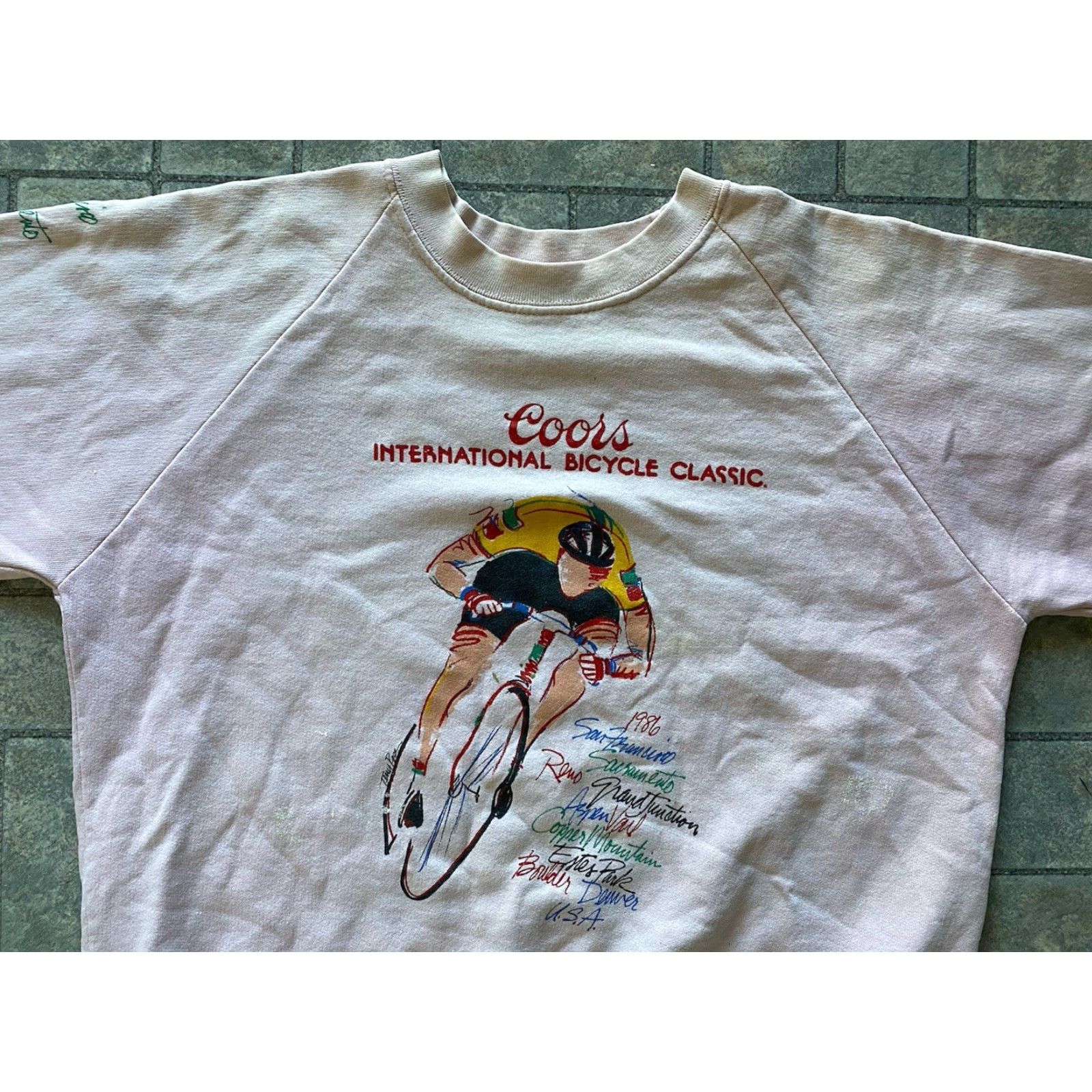 Vintage VINTAGE Belton Sweatshirt L Women 42/44 Long Sleeve Pullover See Photos 1986 Coors International Bicycle Classic Belton Sports Classic Bike Size L / US 10 / IT 46 - 4 Thumbnail