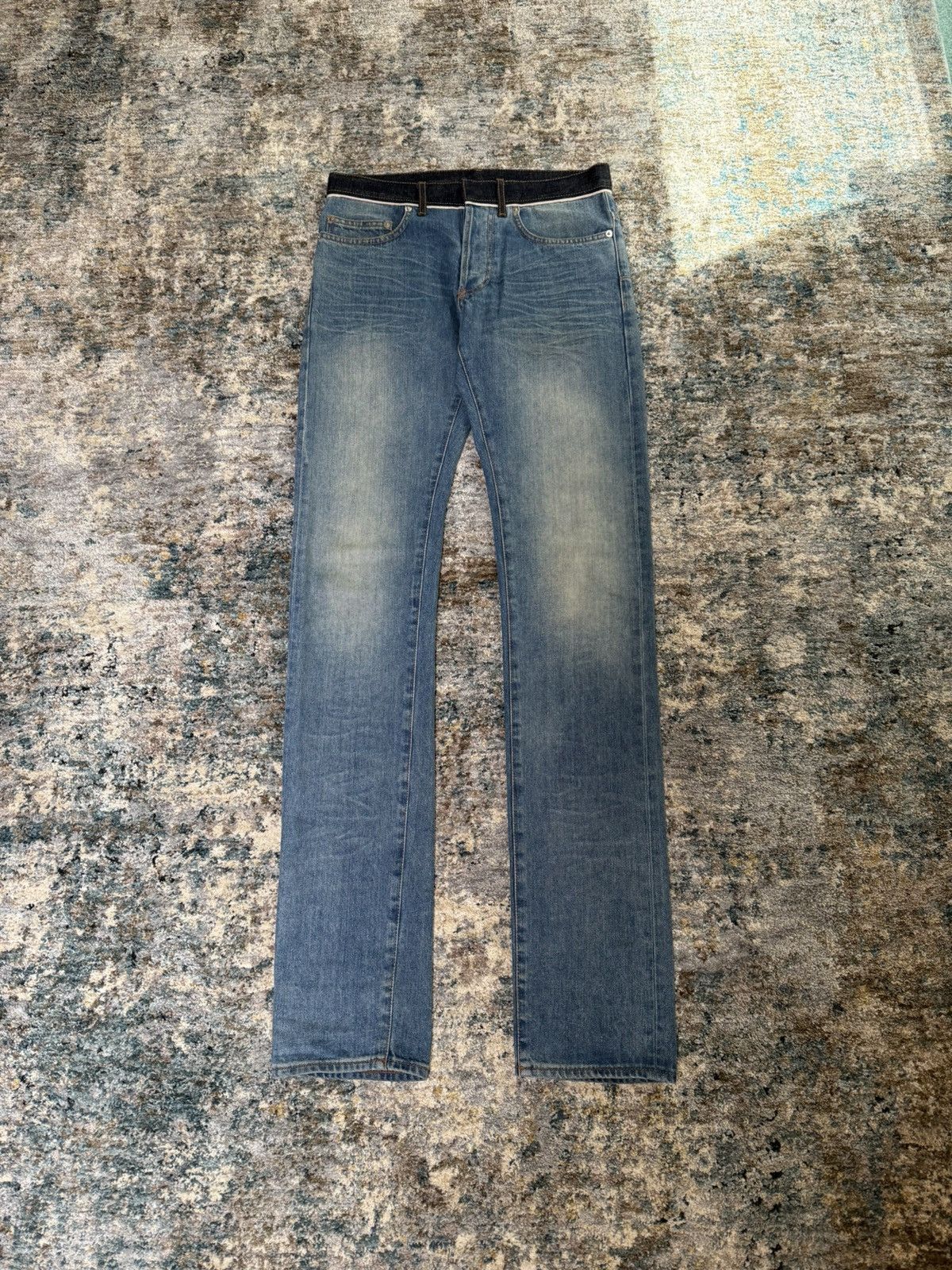 Dior Dior Homme “Zip-It” 19CM Cummerbund Denim Jeans | Grailed
