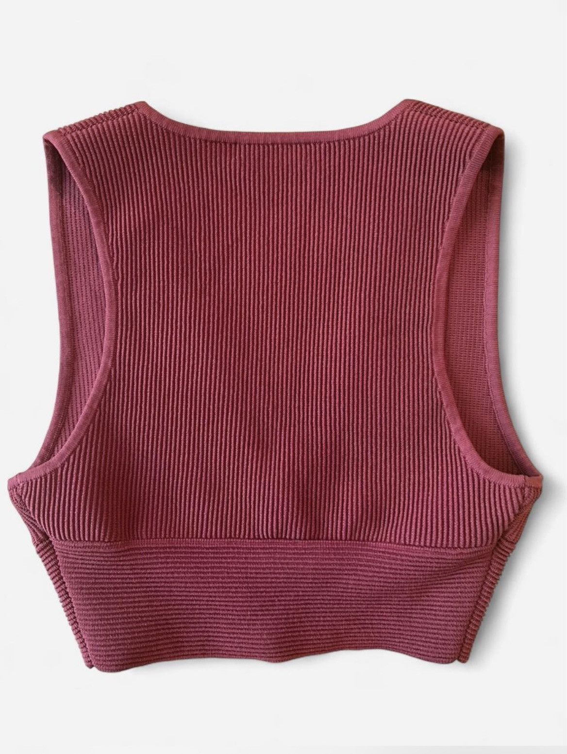Aritzia Aritzia Babaton Sculpt Knit Tank Top Crop Rust Orange M Size M / US 6-8 / IT 42-44 - 2 Thumbnail