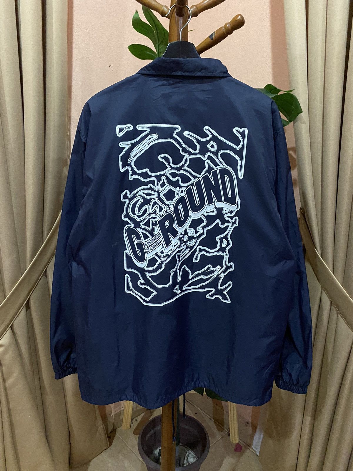 Japanese Brand G-round Coach Jacket XL Nylon Windbreaker with Logo Size US XL / EU 56 / 4 - 1 Thumbnail