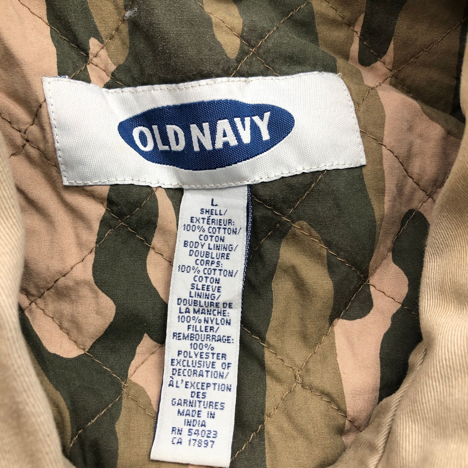 Old Navy VTG Old Navy Field Utility Jacket Men Large Tan Camo Size US L / EU 52-54 / 3 - 3 Thumbnail