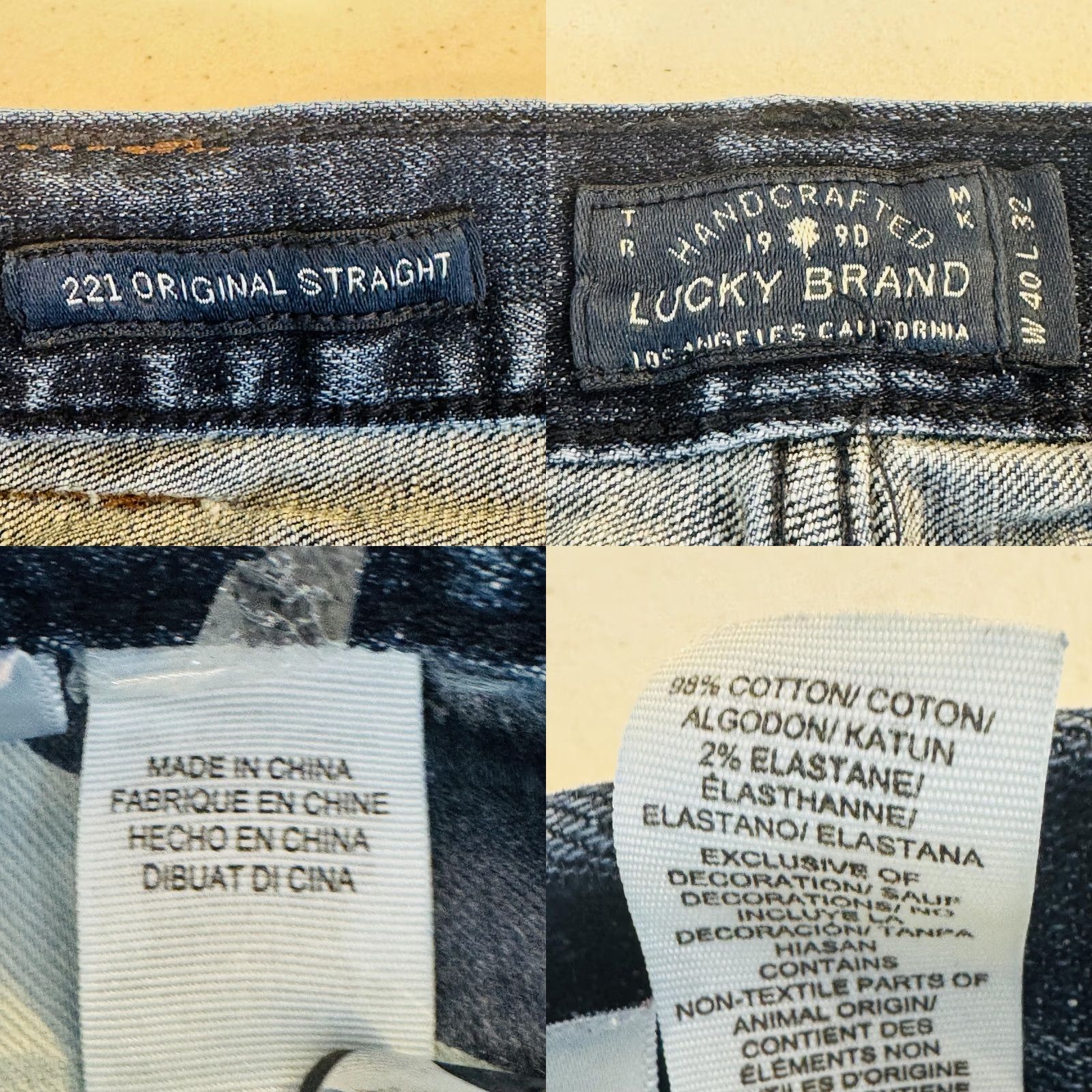 Lucky Brand Lucky Brand 221 Original Straight Jeans Mens 40x32 Blue Medium Wash Zip Fly Size US 40 / EU 56 - 8 Thumbnail