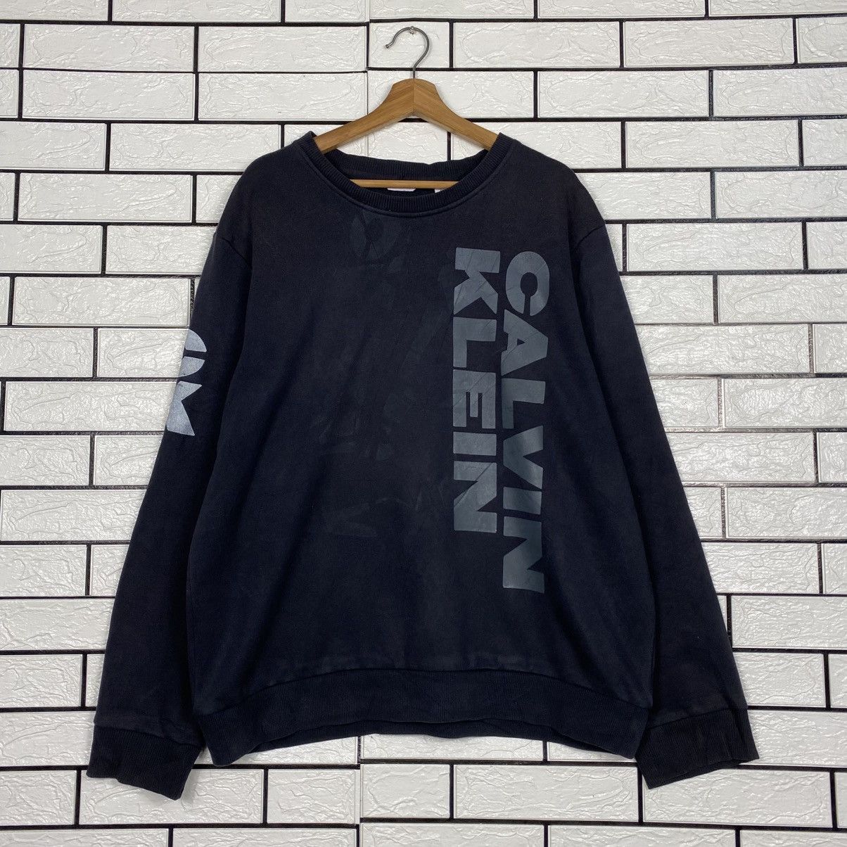 Japanese Brand Vintage Sweatshirt Calvin Klein Big Logo Size US XXL / EU 58 / 5 - 2 Thumbnail
