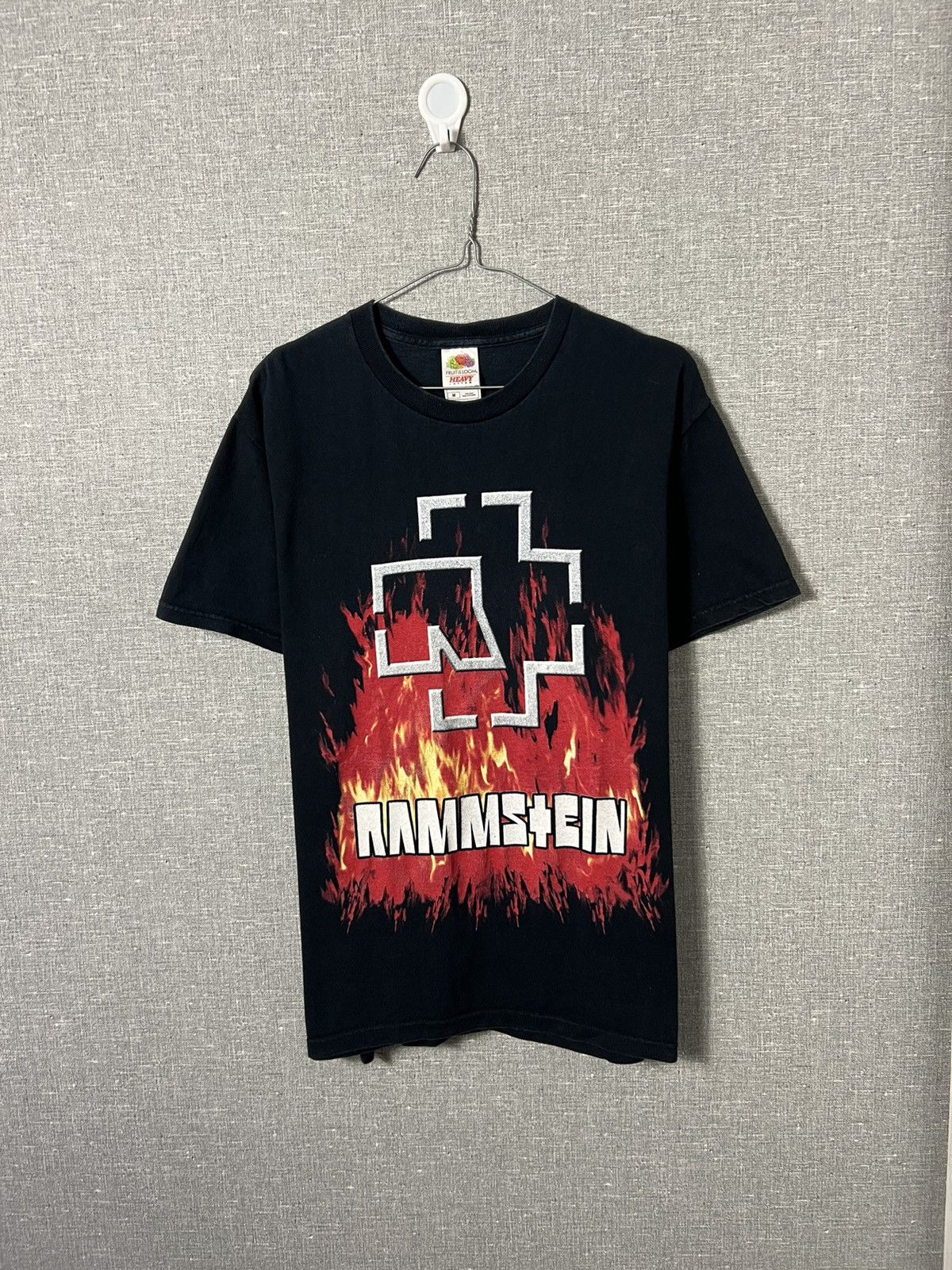 Rammstein T-shirt Lava Logo | Maglietta Unisex 100% Cotone Nera Con Stampa Multicolore
