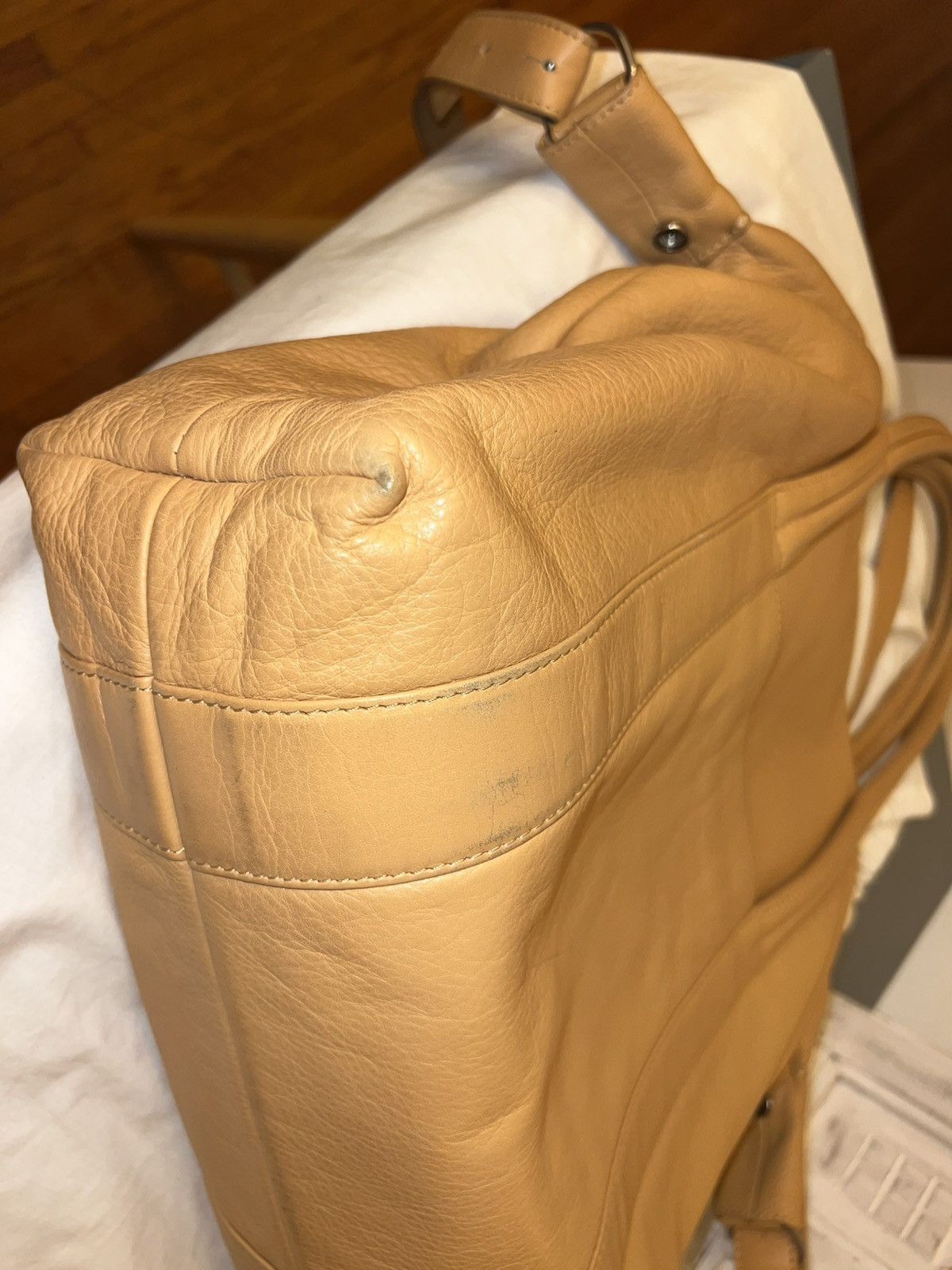 Maison Margiela Leather Sailor tote bag in peachy brown Size ONE SIZE - 11 Thumbnail