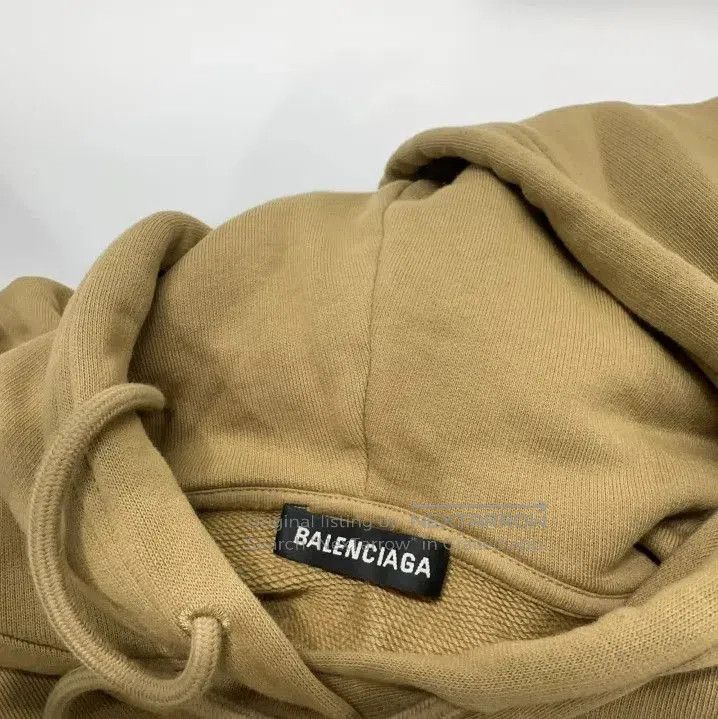 Balenciaga Balenciaga Casual Logo Hoodie in Khaki. Size US XS / EU 42 / 0 - 6 Thumbnail