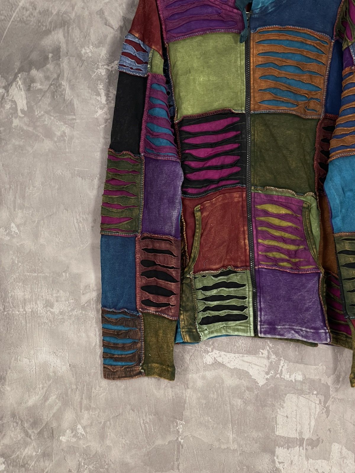 Japanese Brand Y2K Nepal Fantasy Zip Up Hoodie Patchwork vintage 90s native Size M / US 6-8 / IT 42-44 - 5 Thumbnail