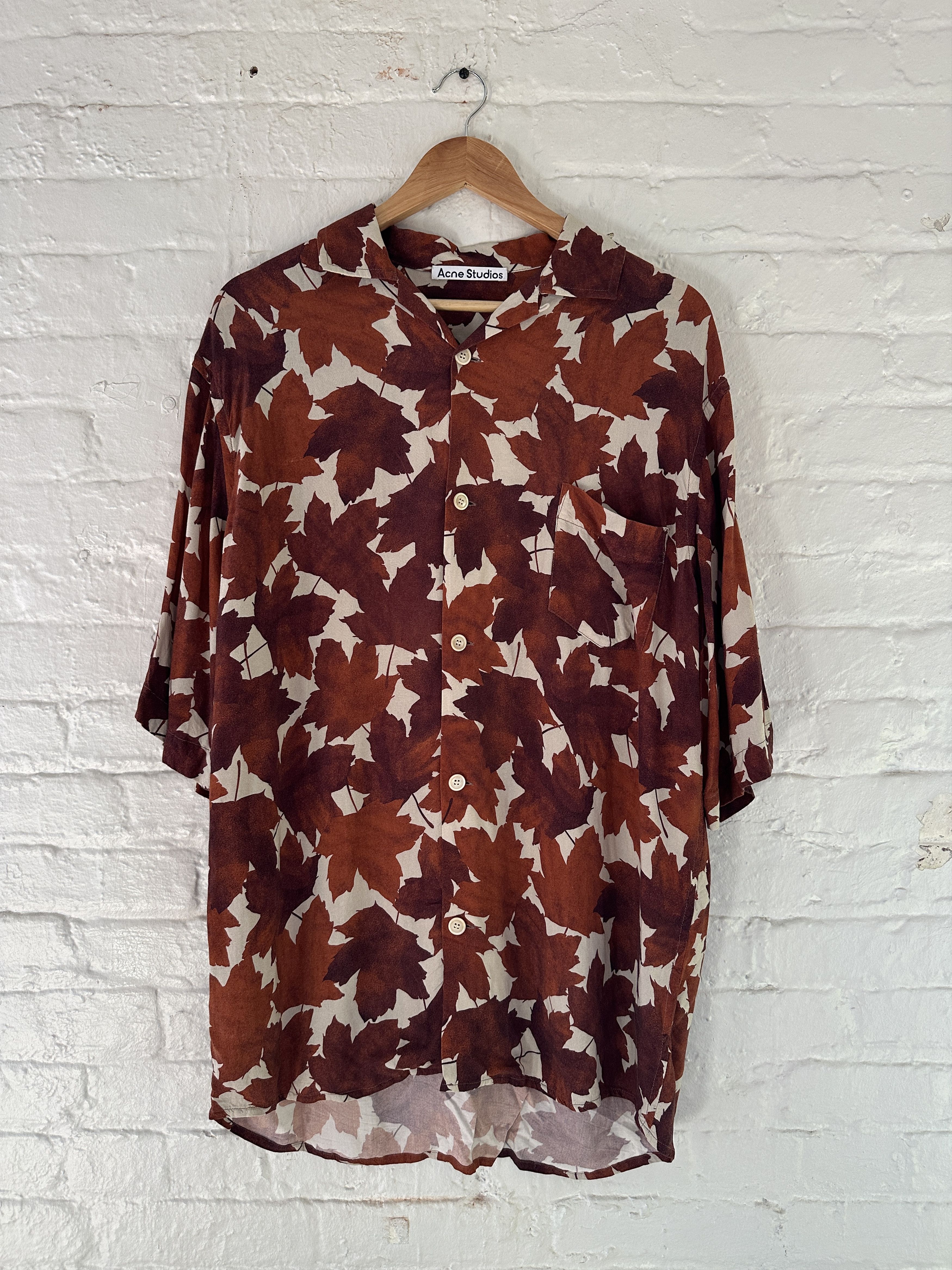 Acne Studios Acne Studios Leaves Camp Collar Shirt Size US M / EU 48-50 / 2 - 1 Thumbnail