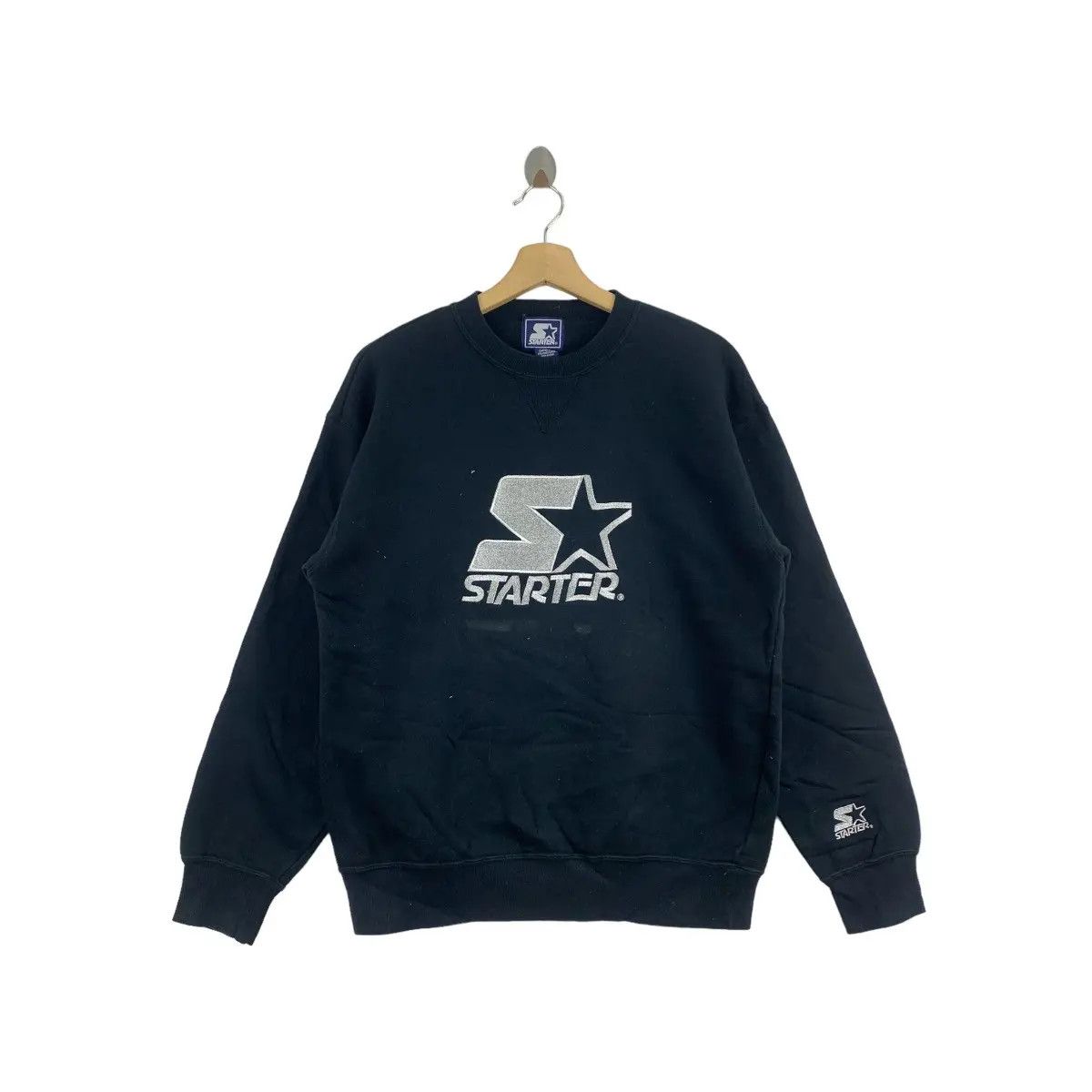 Vtg STARTER ATHLETIC Embroidered Sport Sweatshirt Collegiate