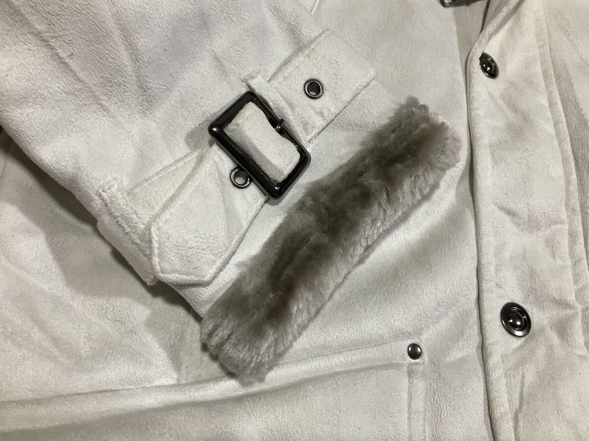 14th Addiction 🔥Sick Y2K Roushatte Faux Fur Suede Leather Jacket Hooded Size US M / EU 48-50 / 2 - 8 Thumbnail