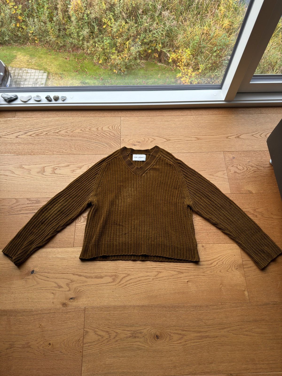Our Legacy OUR LEGACY Chenille Raglan V-neck Size US S / EU 44-46 / 1 - 1 Thumbnail