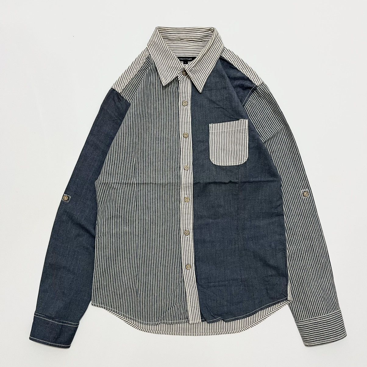 Japanese Brand Jungle Storm Combine Strips Shirt Size US M / EU 48-50 / 2 - 1 Thumbnail