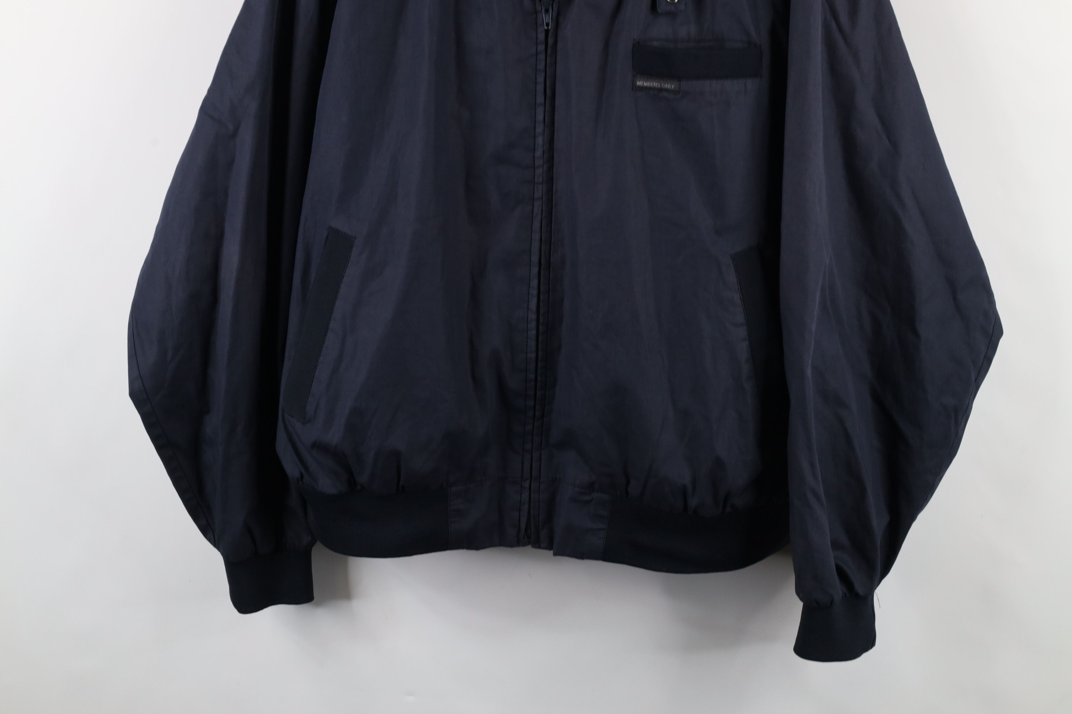 Vintage Vintage 90s Members Only Full Zip Racer Bomber Jacket Blue Size US XXL / EU 58 / 5 - 3 Thumbnail