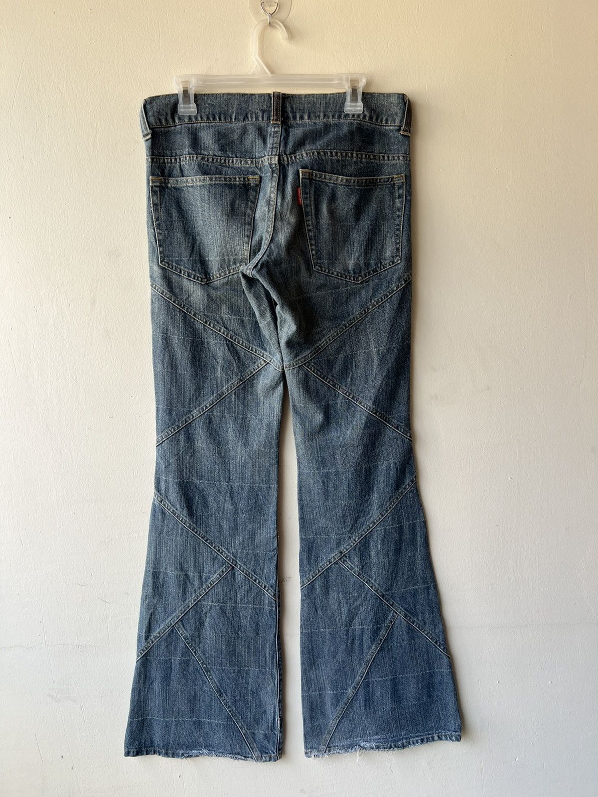 Tornado Mart Archive Tornado Mart Patchwork Denim Super Flare Jeans Size US 31 - 3 Thumbnail