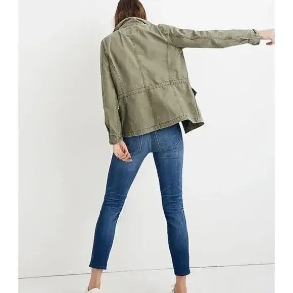 Madewell Madewell XS Olive Green Moto Military Army Utility Jacket PA Size XS / US 0-2 / IT 36-38 - 11 Thumbnail