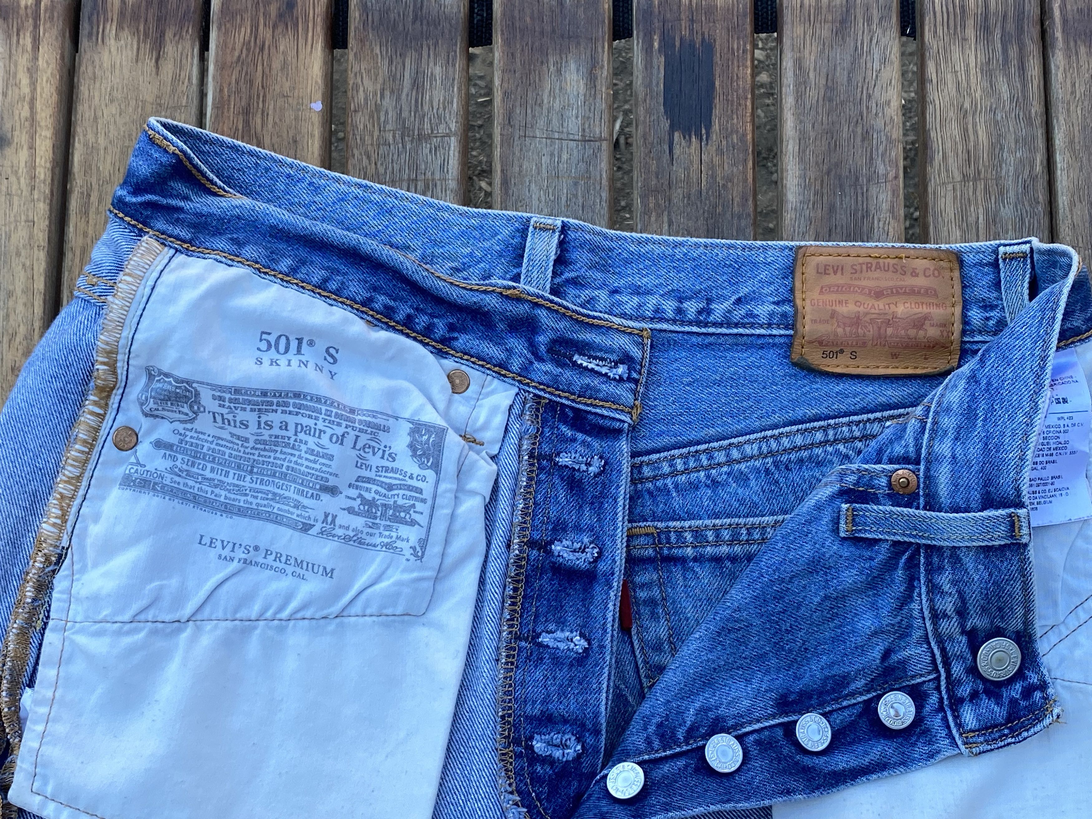 Levi's × Levi's Made & Crafted Levi’s 501 S CutOff Shorts w/ Button Fly Front Sz 28 Size 28" / US 6 / IT 42 - 5 Thumbnail