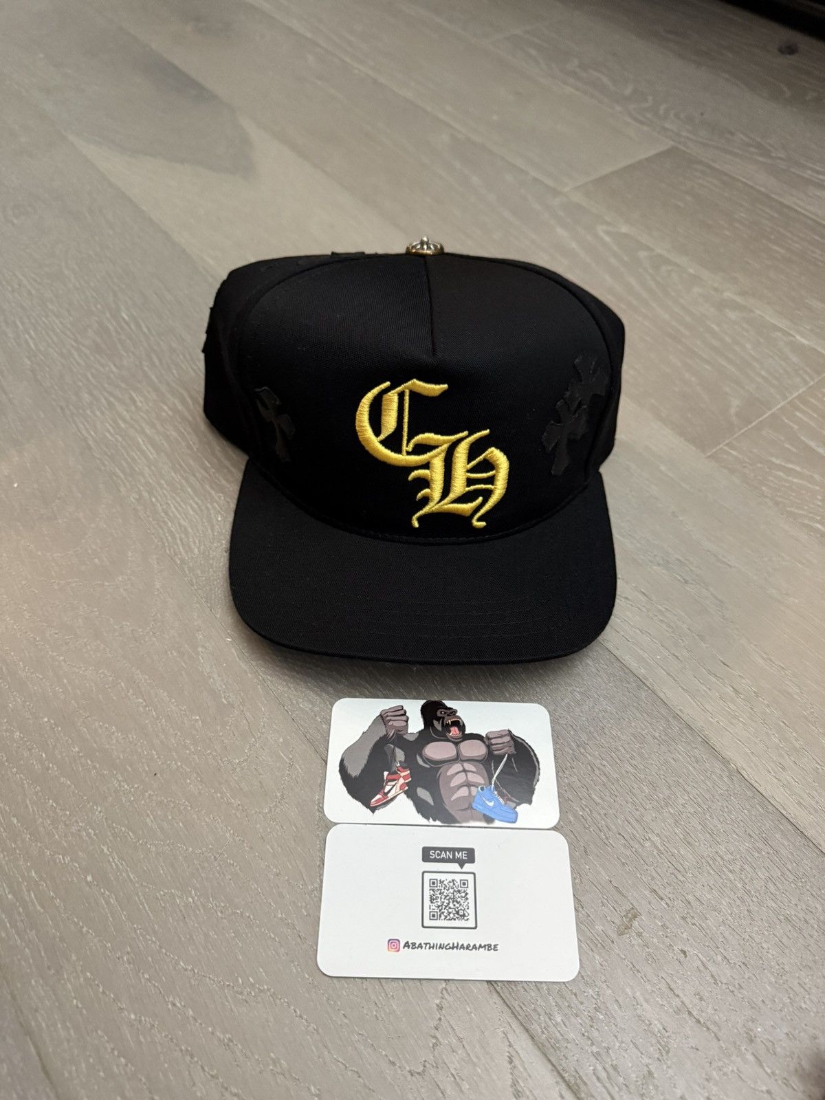 Chrome Hearts Chrome Hearts Cross Patch Hat Black Gold Size ONE SIZE - 2 Thumbnail