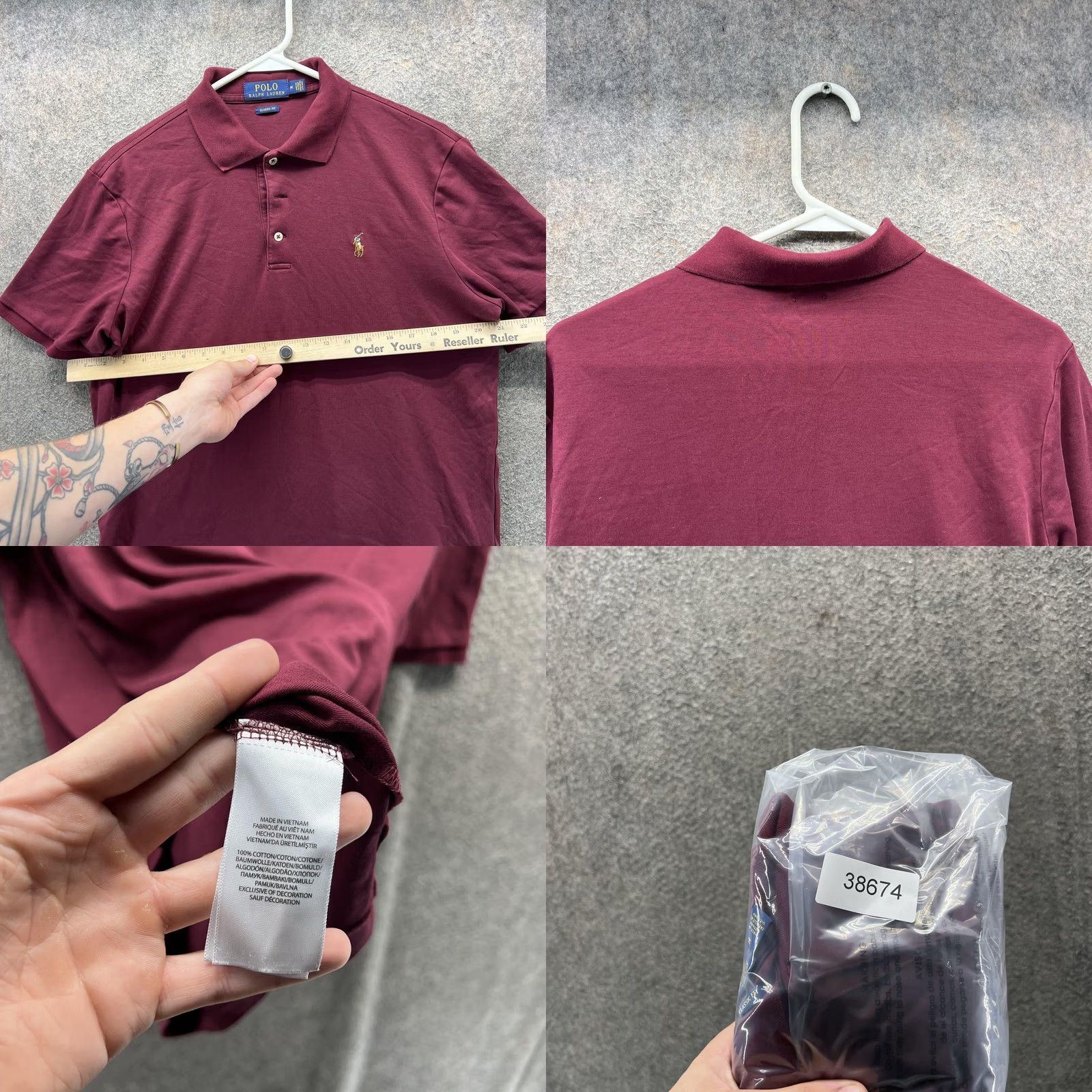 Polo Ralph Lauren Polo Ralph Lauren Polo Shirt Mens Medium Red Classic Fit Cotton Polo Pony Logo Shirt Size US M / EU 48-50 / 2 - 8 Thumbnail