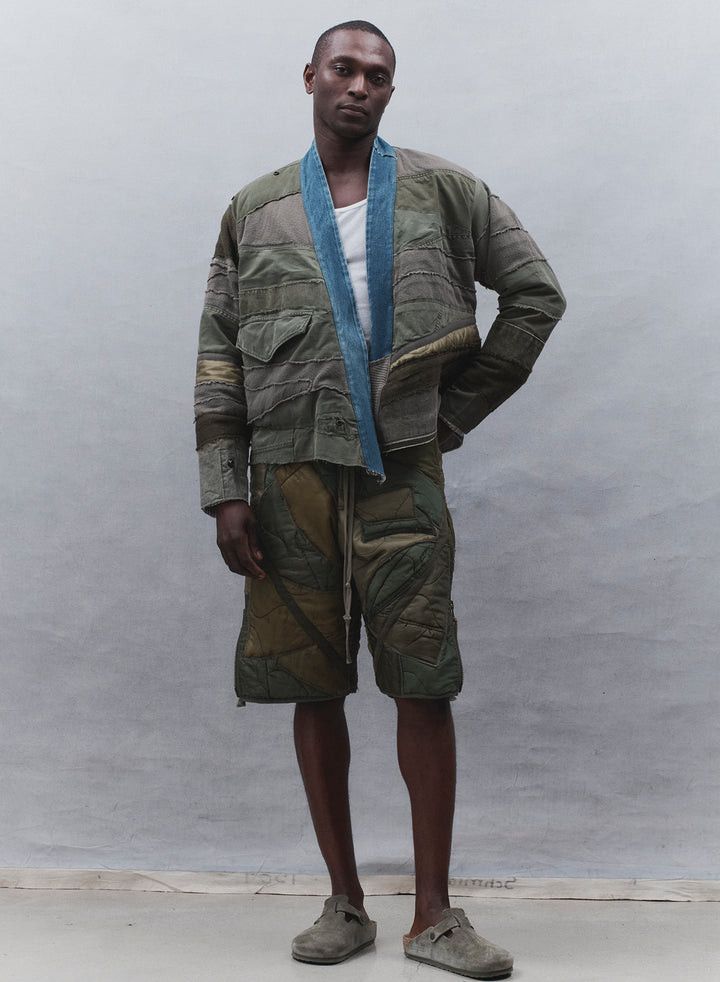 Greg Lauren $1525 Greg Lauren Mixed Puffer Zip Short Size US 28 / EU 44 - 8 Thumbnail
