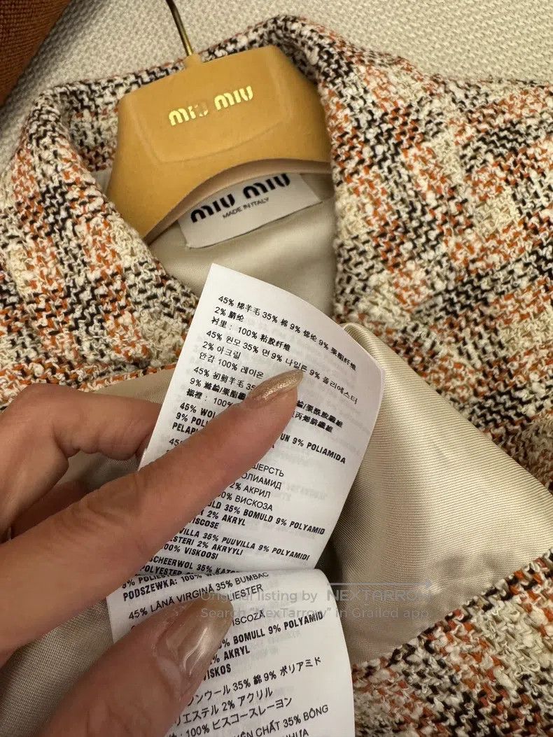 Miu Miu Miu Miu 40 Pink tweed coat in early autumn Size M / US 6-8 / IT 42-44 - 4 Thumbnail
