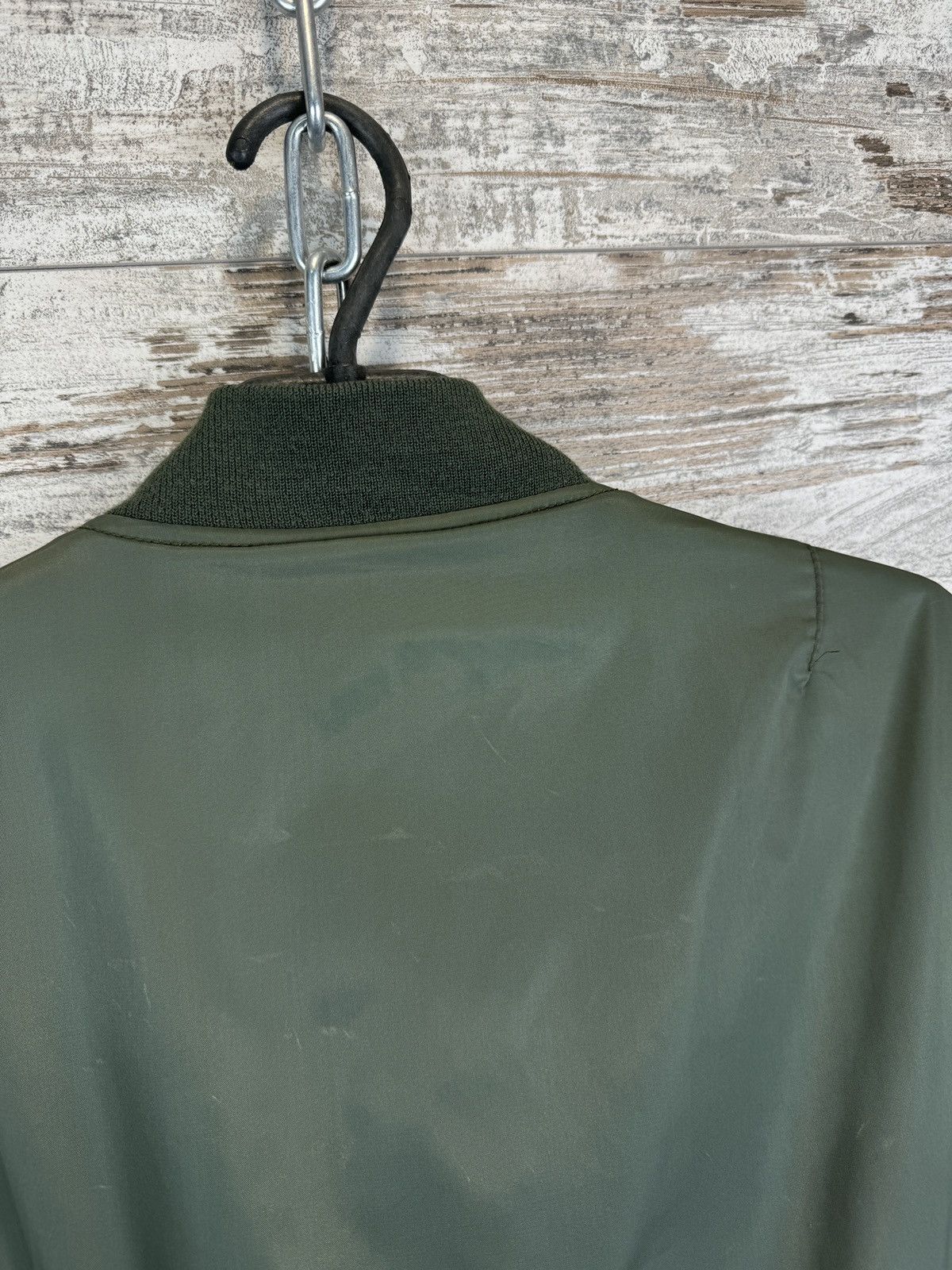 Other Mens Ma1 Flyer Vintage Nylon Bomber Jacket Boxy Fit Oversize Size US XXL / EU 58 / 5 - 16 Thumbnail