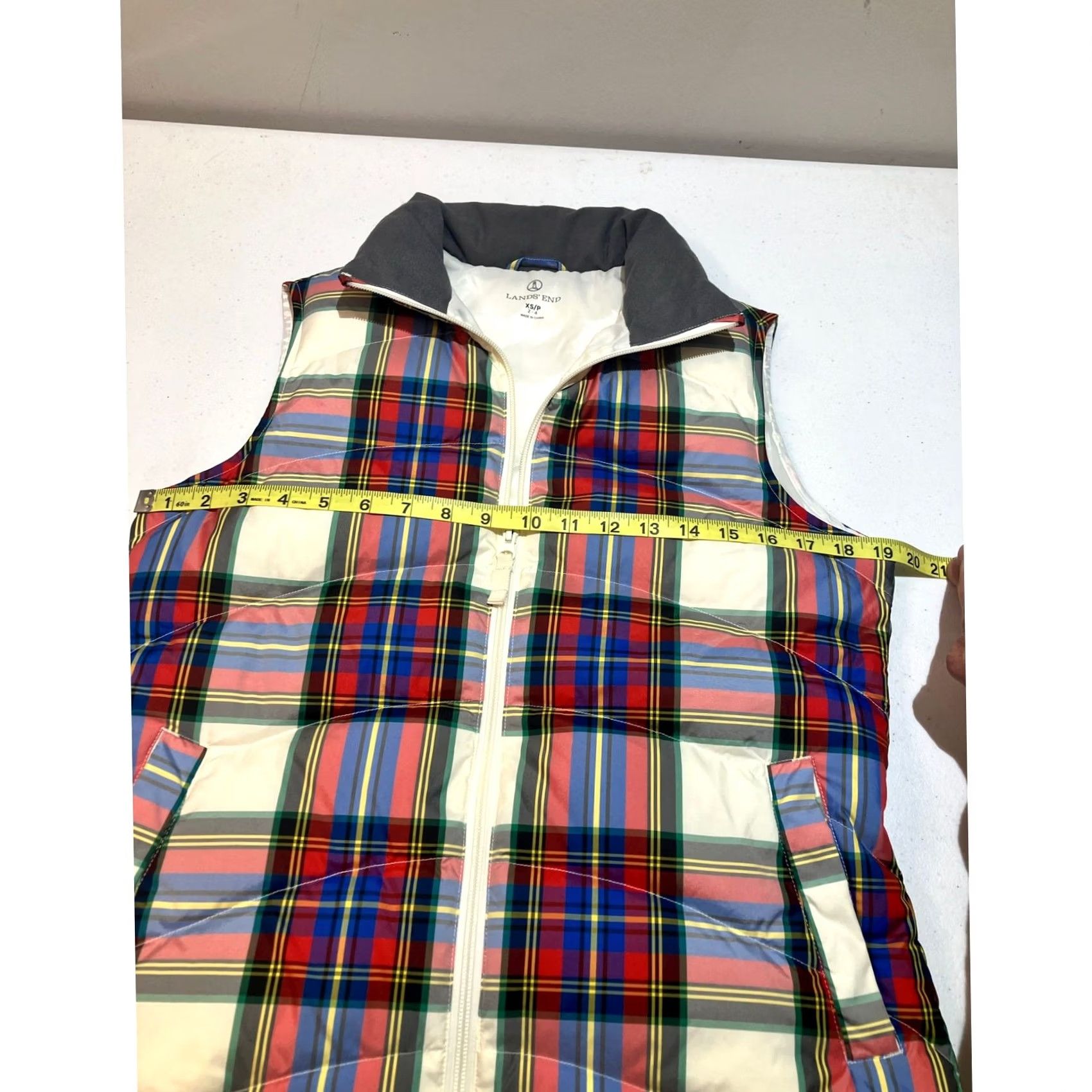 Lands' End Lands End Plaid Down Puffer Vest Size XS Winter Valentines Day Preppy Women's Size XS / US 0-2 / IT 36-38 - 3 Thumbnail