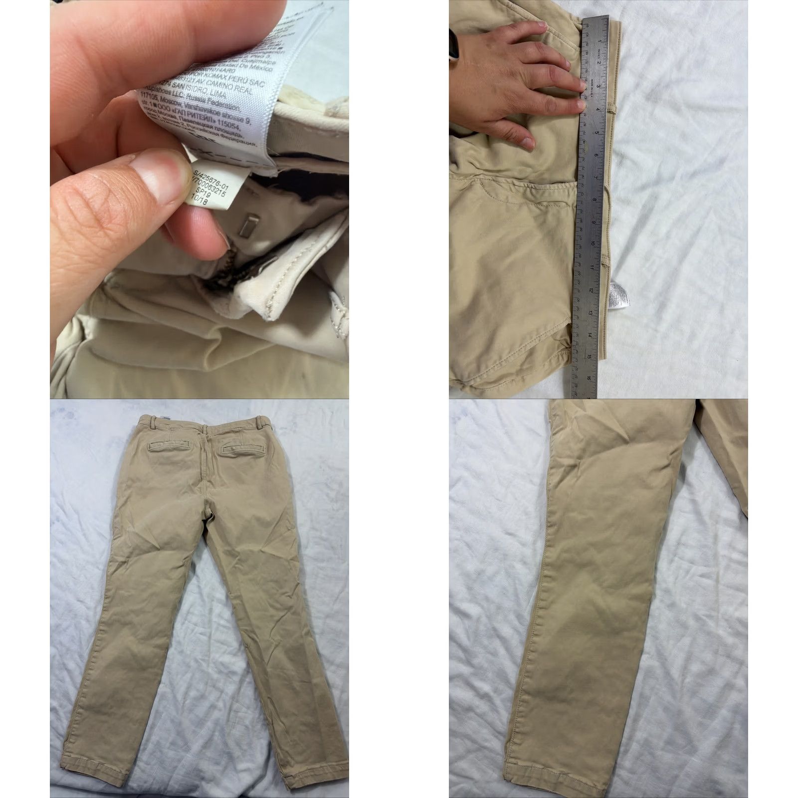 Banana Republic Banana Republic Women’s Chino Pants Beige Sloan Fit Cotton Blend Size 6 Regular Womens Size 28" / US 6 / IT 42 - 10 Thumbnail
