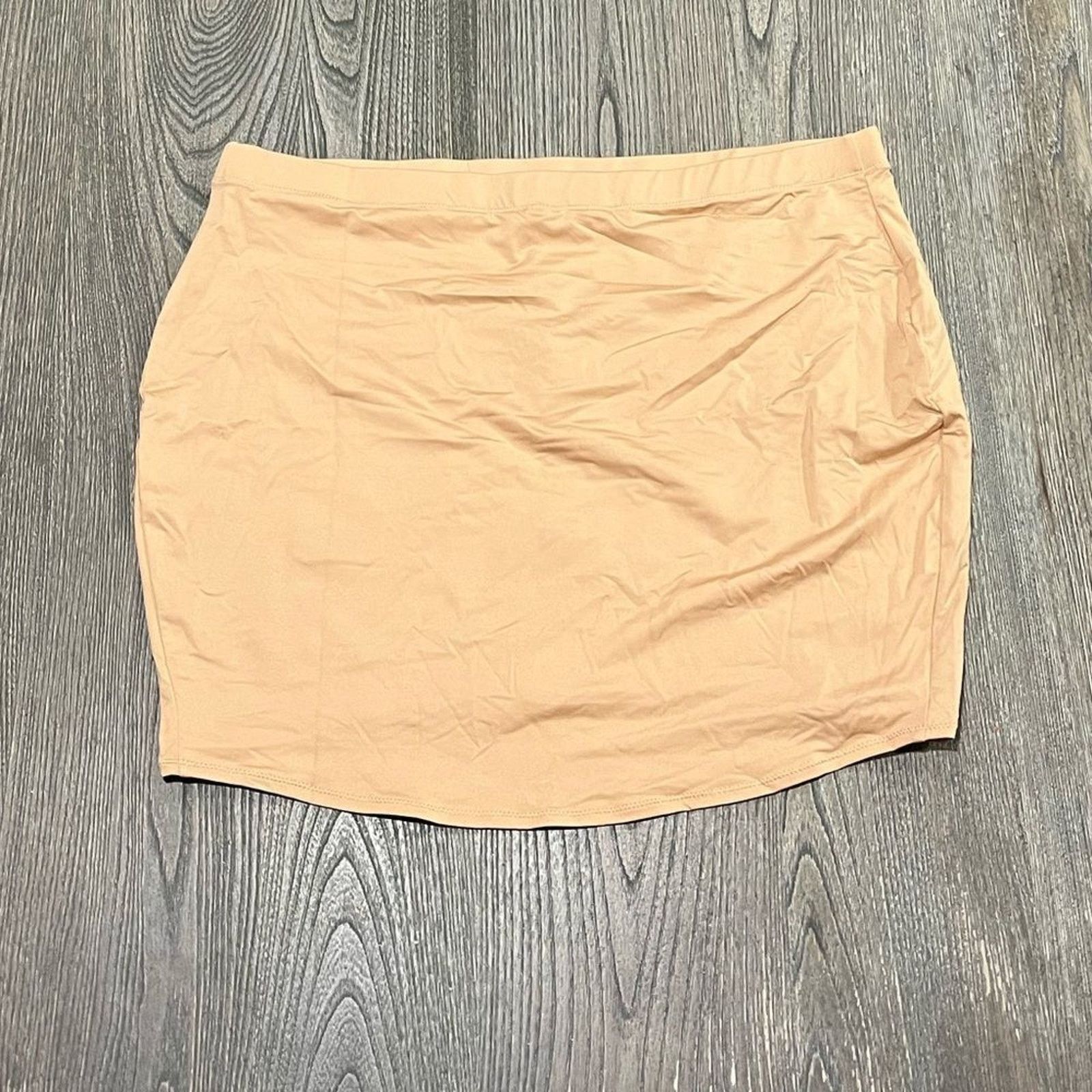 SKIMS NWT Skims Swim High-Waisted Tube Skirt Mini Ochre 2X Size 40" / US 18 - 4 Thumbnail