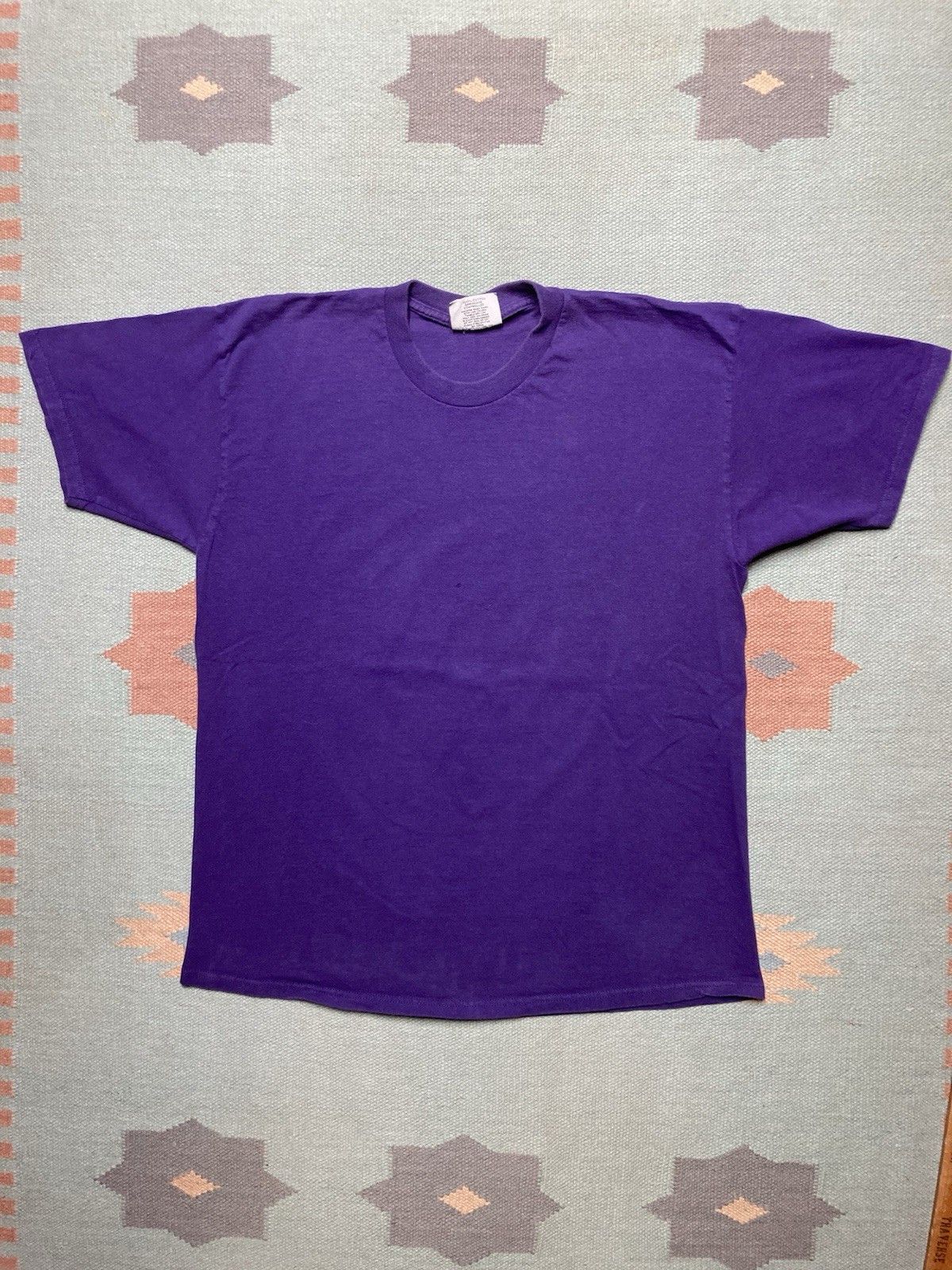 Lee × Vintage Vtg 90s blank t shirt dark purple lee total cotton USA XL Size US XL / EU 56 / 4 - 1 Thumbnail