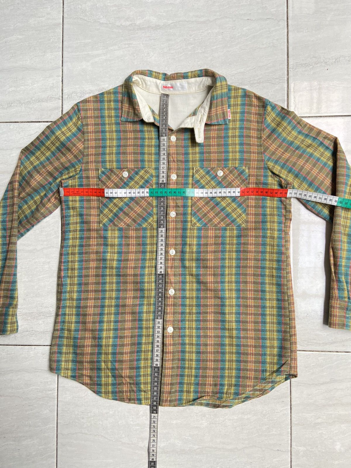 Issey Miyake × Ne-Net NE-NET Flannel Plaid Shirt Size US S / EU 44-46 / 1 - 2 Thumbnail