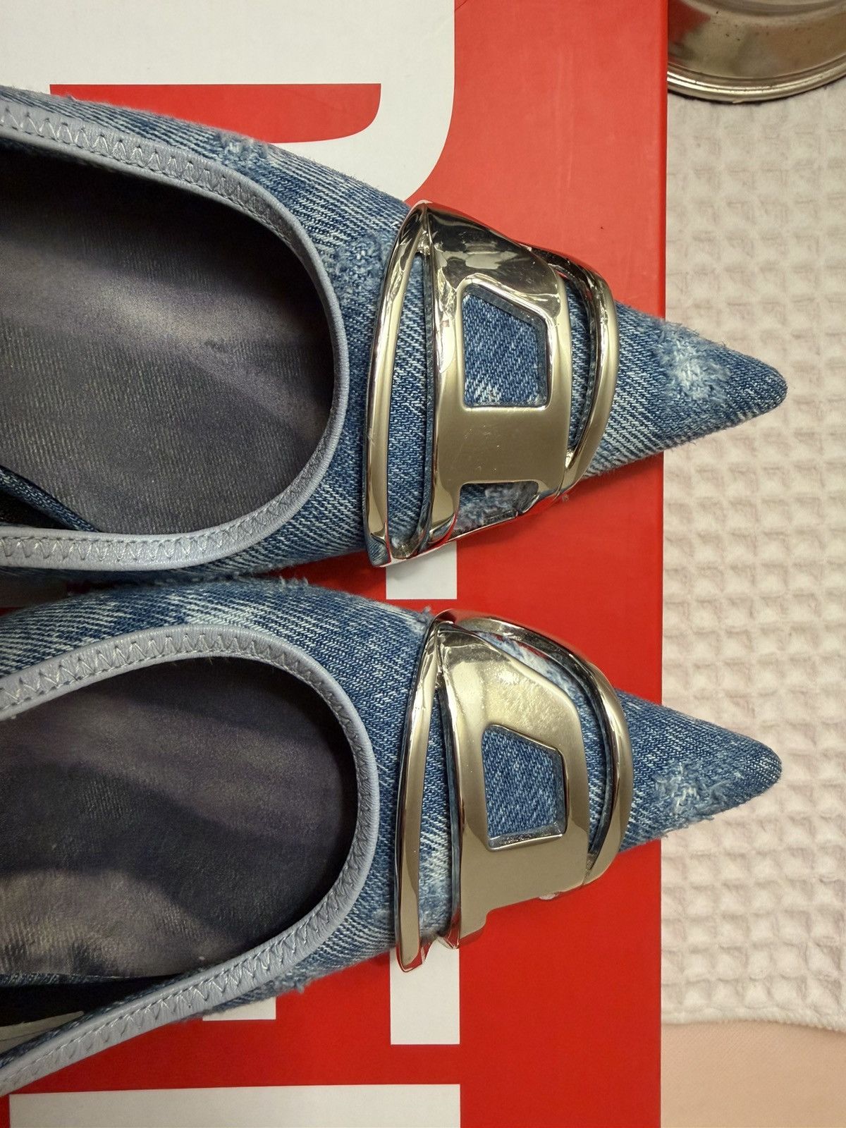 Diesel Diesel Blue Denim Stiletto Heels Size 7 Size US 7 / IT 37 - 7 Thumbnail