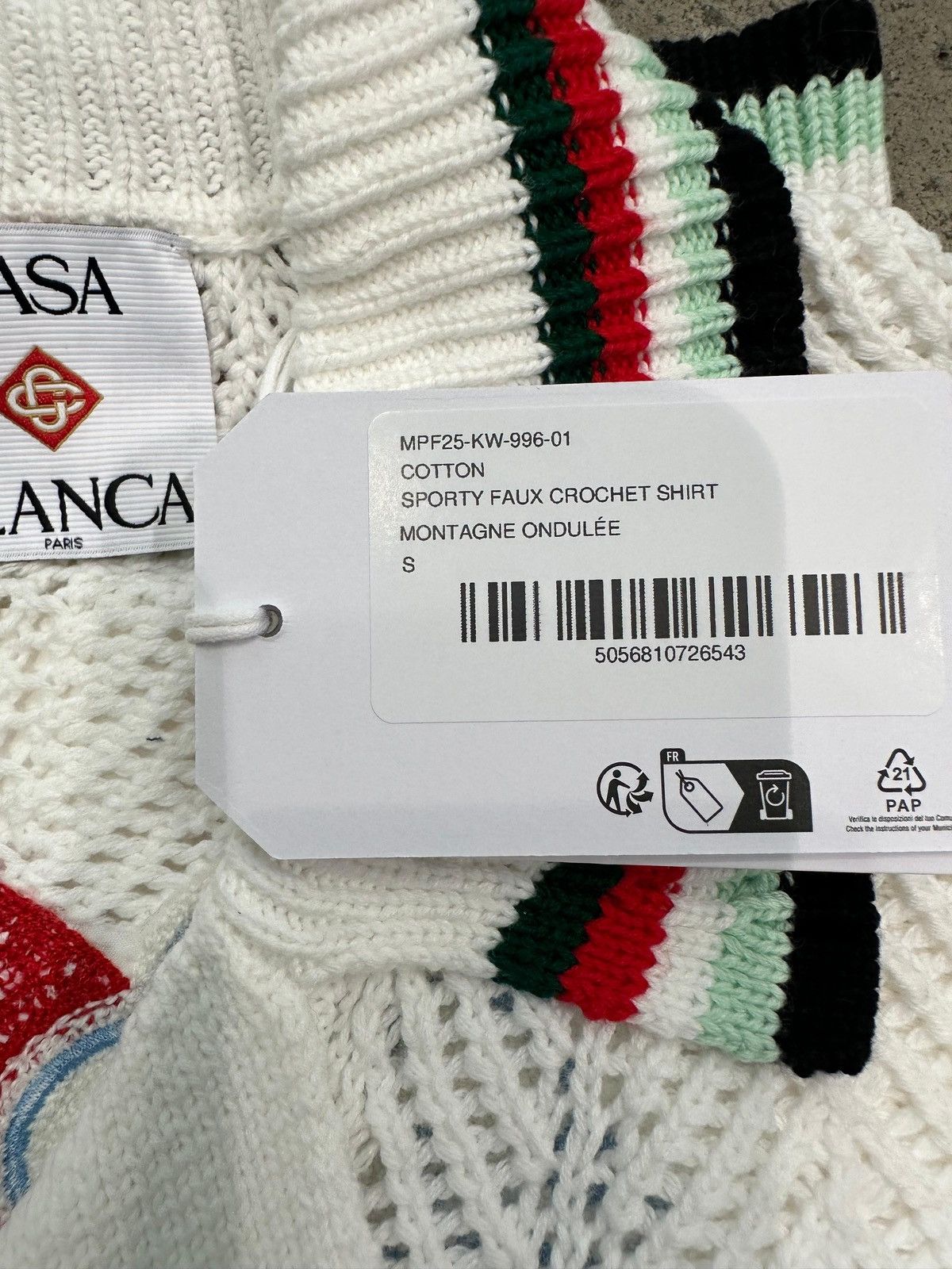 Casablanca CASABLANCA - Cotton Montagne Ondulee Crochet Shirt Size US S / EU 44-46 / 1 - 4 Thumbnail