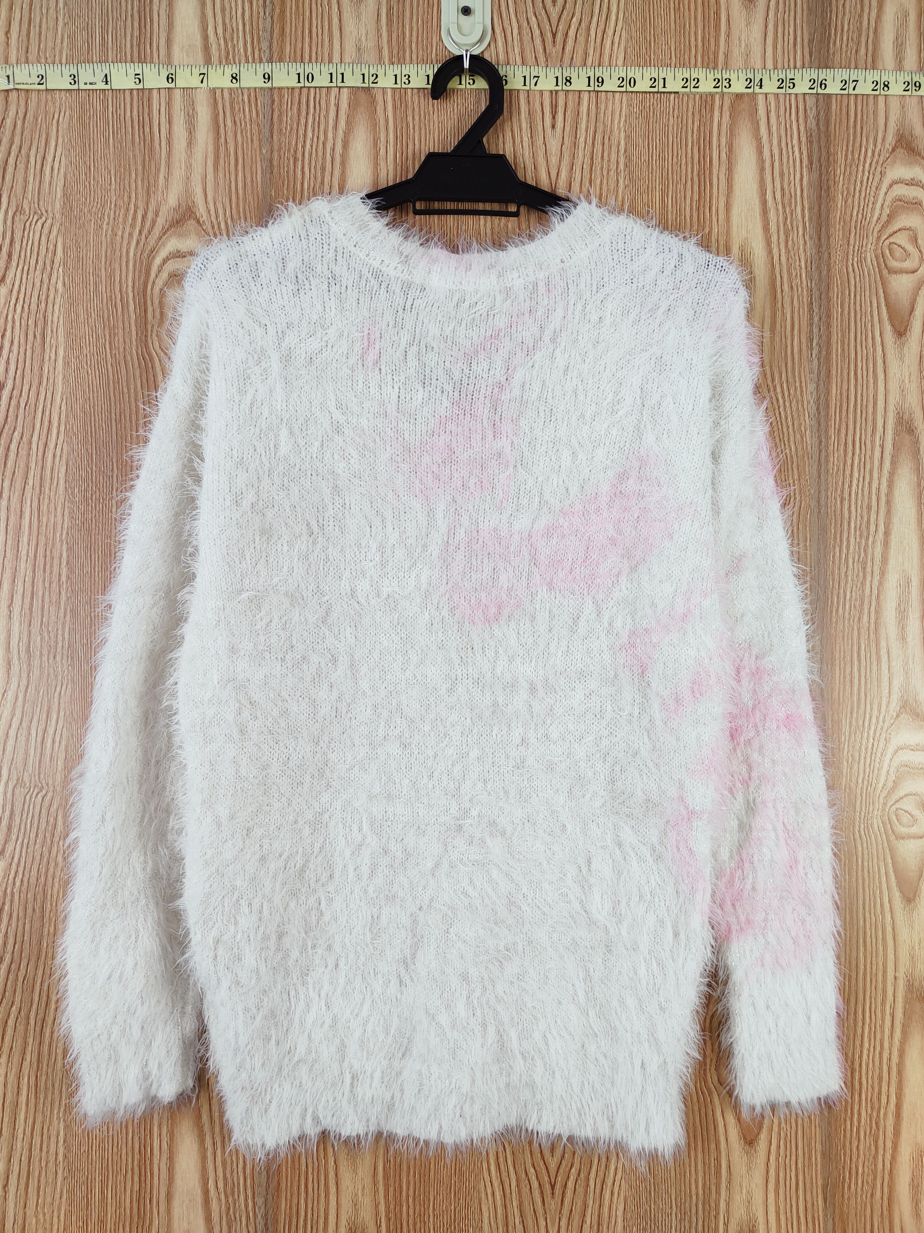 Japanese Brand × Vintage Shoo La Rue White Fur Mohair Knitwear Size L / US 10 / IT 46 - 7 Thumbnail