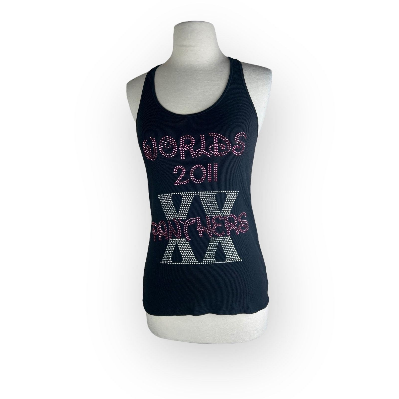 Vintage 2011 Cheer Athletics Panthers Bedazzled Worlds Tank Top Size L / US 10 / IT 46 - 10 Thumbnail