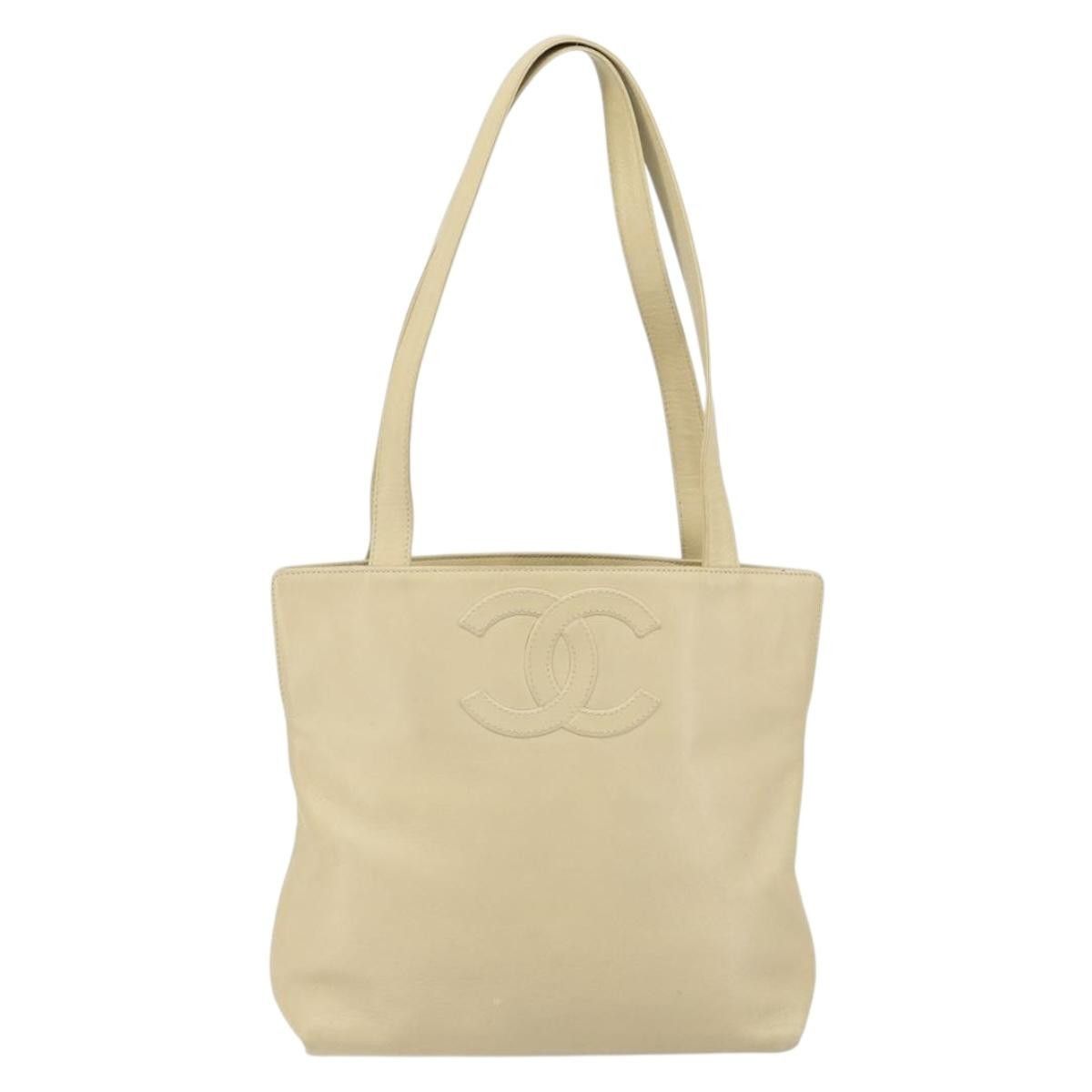 Chanel Chanel Vintage CC Logo Tote Leather Size ONE SIZE - 1 Thumbnail