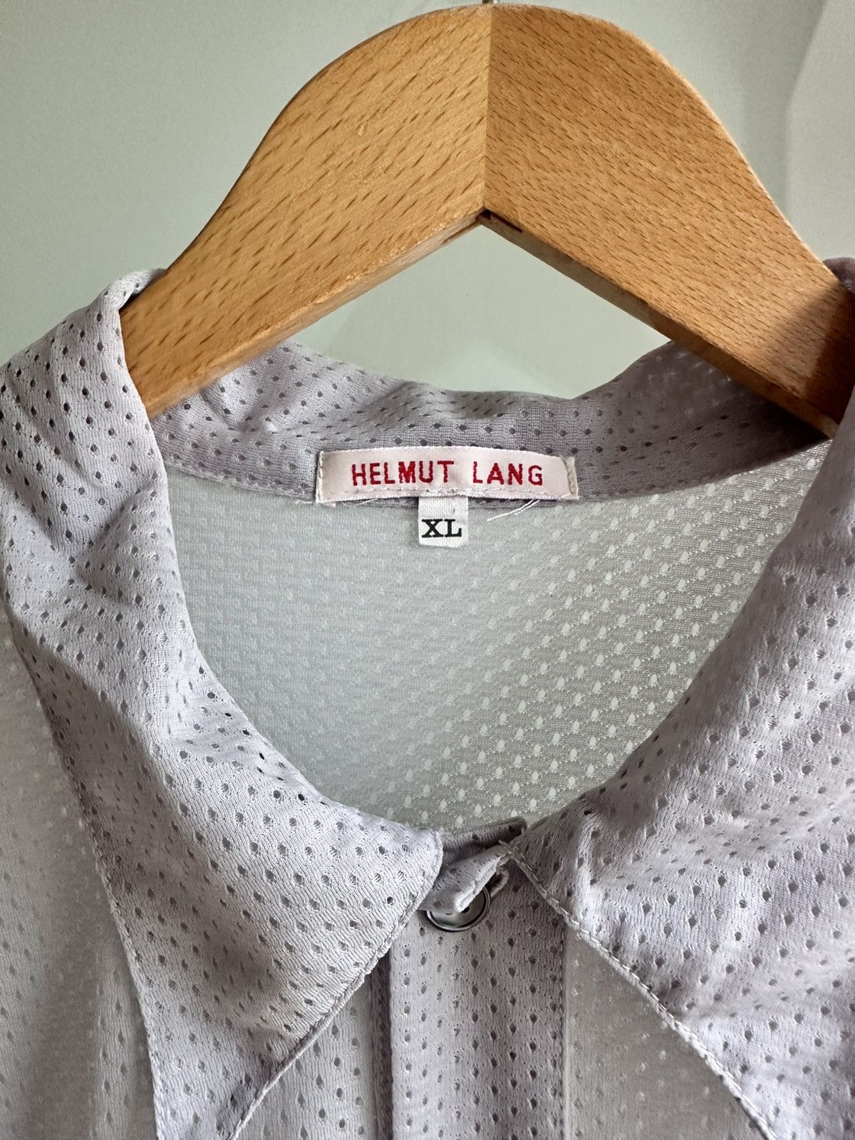 Helmut Lang Helmut Lang Mesh Fabric Polo Size US XL / EU 56 / 4 - 2 Thumbnail