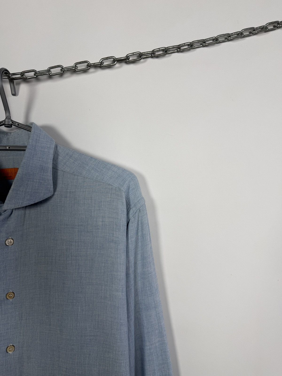 Other BRULI Swiss Made Long Sleeve Shirt Button Up Cotton / Wool Size US XL / EU 56 / 4 - 2 Thumbnail