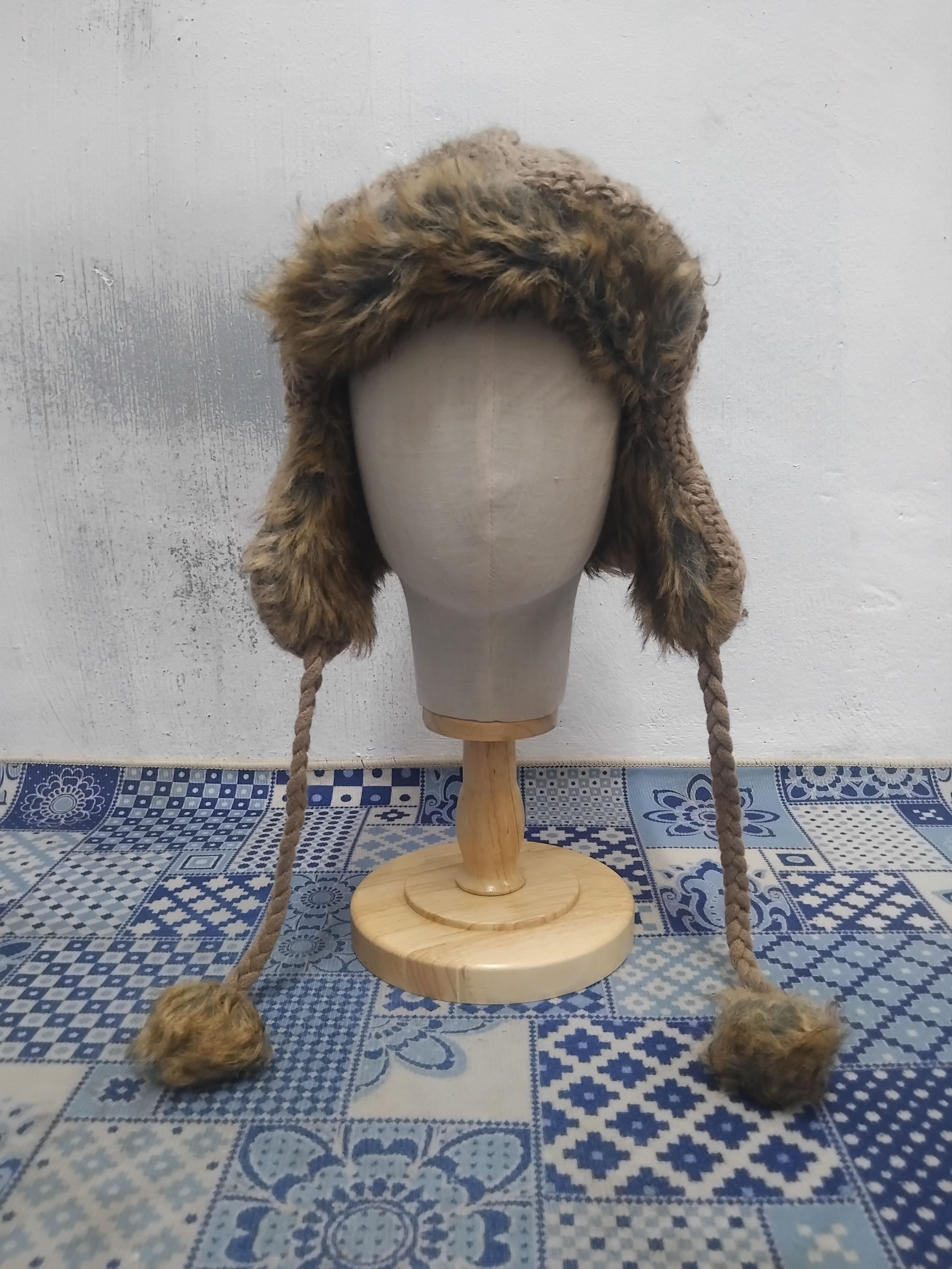 Japanese Brand Streetwear utility brown fur hat Size ONE SIZE - 5 Thumbnail