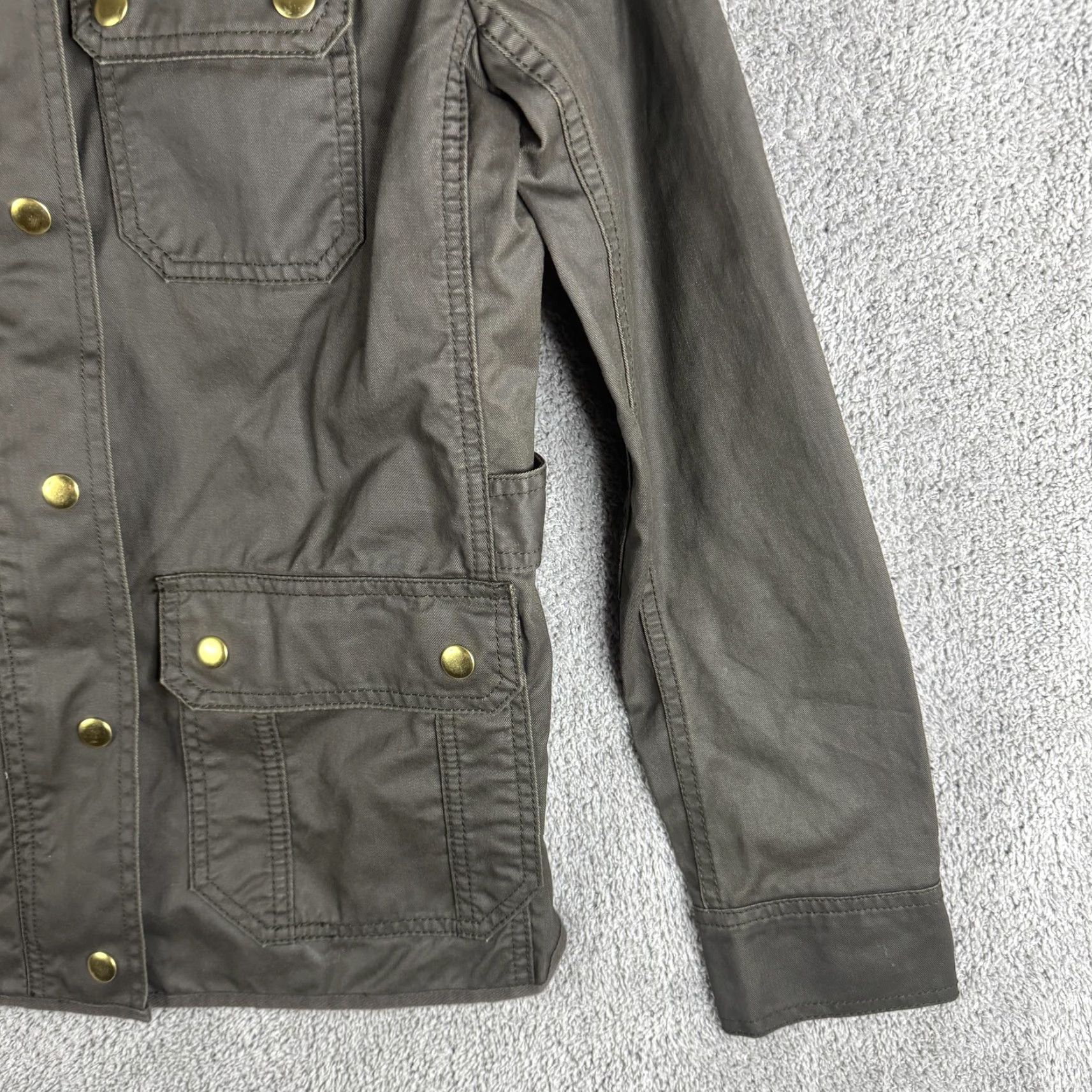 J.Crew J.Crew Military Jacket Womens XS Green Cotton Twill Zip Pockets Size XS / US 0-2 / IT 36-38 - 3 Thumbnail