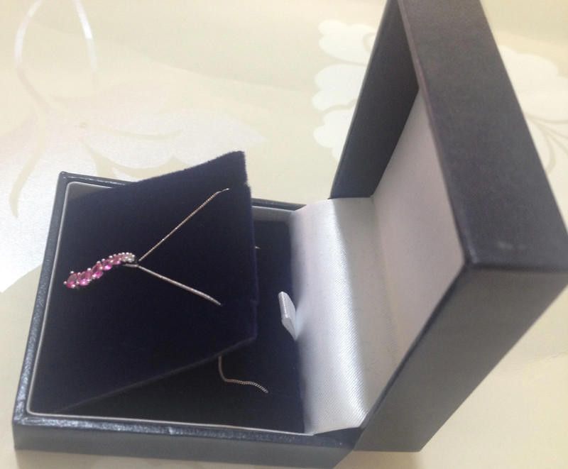 Designer 9CT White Gold Pink Diamond Necklace // Size ONE SIZE - 10 Thumbnail