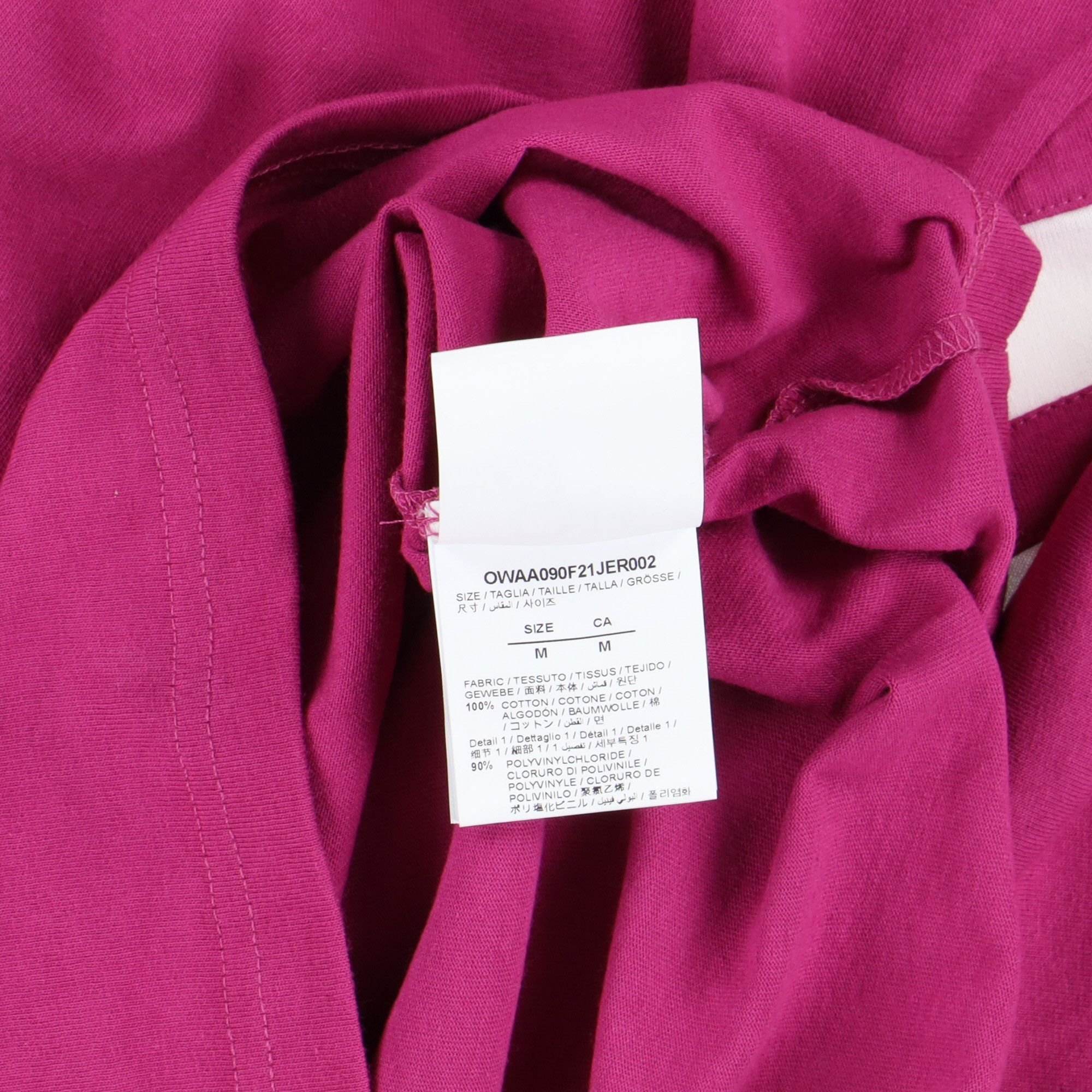 Off-White Pink Varsity 3/4 Sleeve T-shirt Size M / US 6-8 / IT 42-44 - 4 Thumbnail