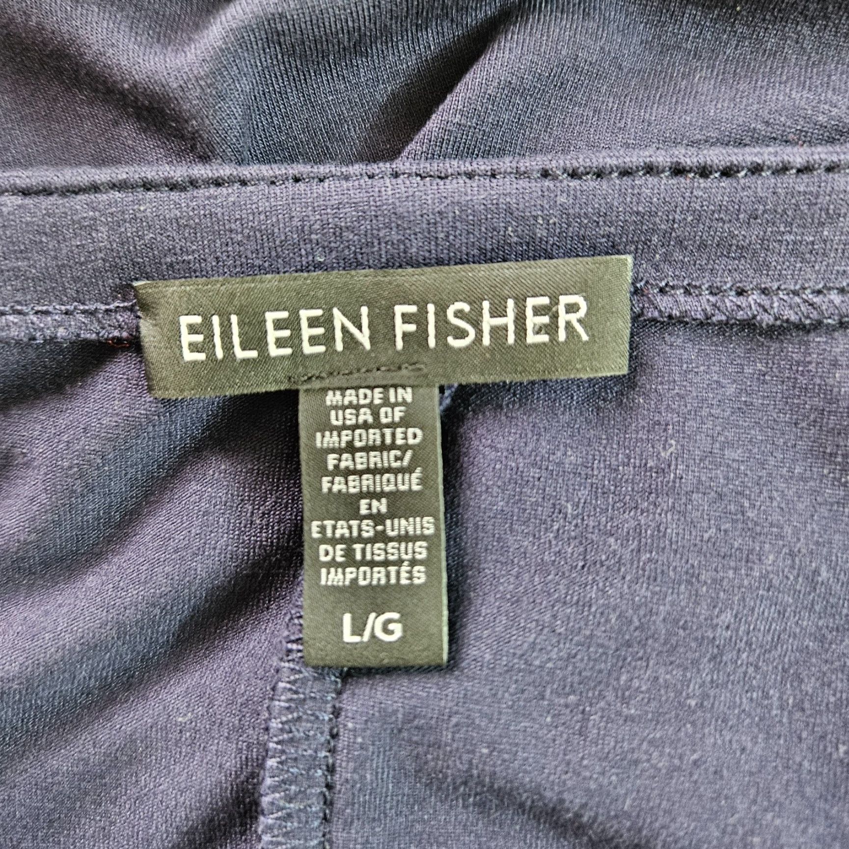 Eileen Fisher Eileen Fisher Womens Dress Short Sleeve Cold Shoulder Sz Large Blue Lyocell Spandex Shift Size 36" / US 14 / IT 50 - 5 Thumbnail
