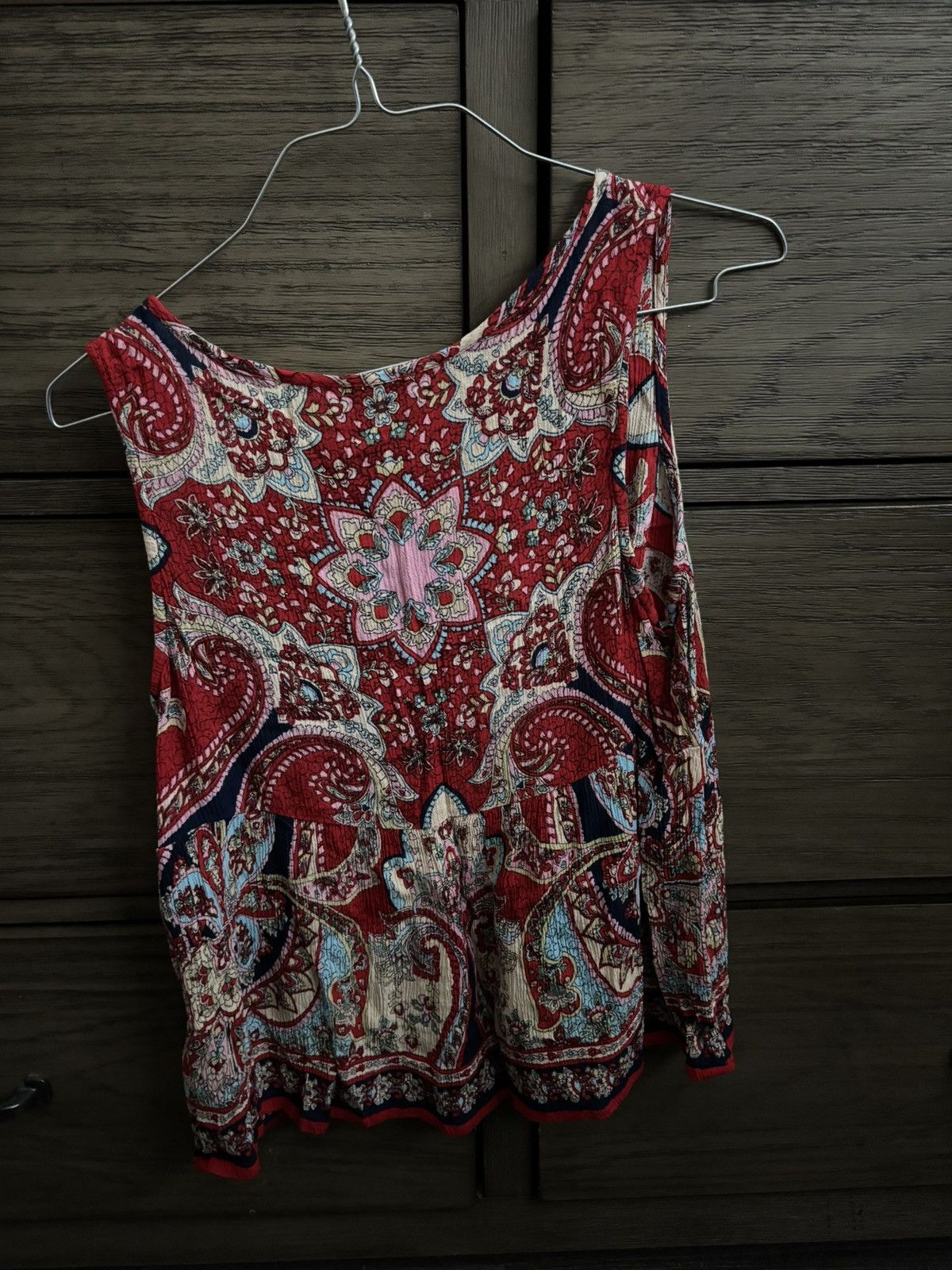 Other Women's Red Sleeveless Floral Print Blouse Size S / US 4 / IT 40 - 2 Thumbnail