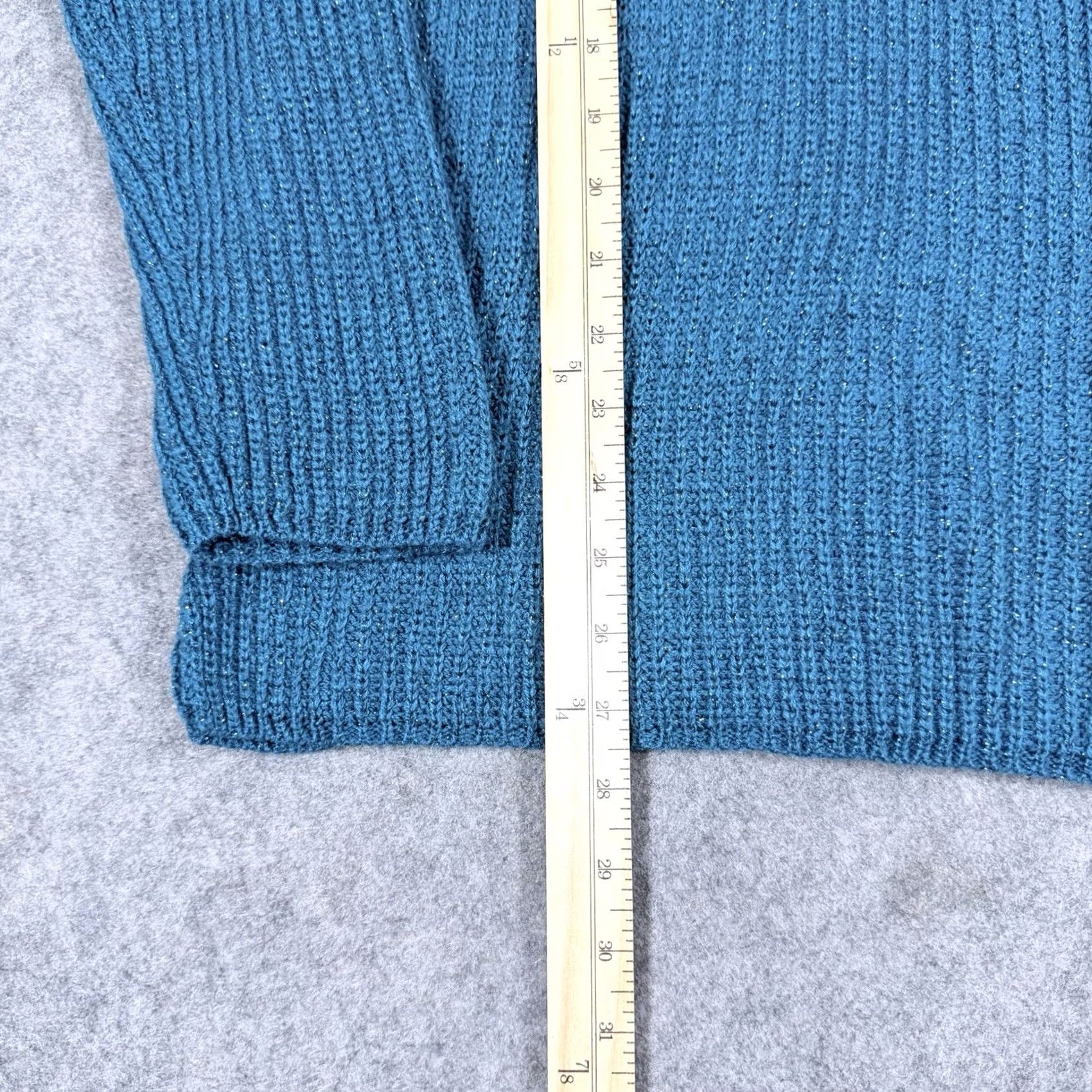 Vintage St. John's Bay Casual Knit Sweater Shirt Women's XL Teal Blue Long Sleeve Knit Pullover Casual Wear 90s Style Mens Womens Size XL / US 12-14 / IT 48-50 - 6 Thumbnail