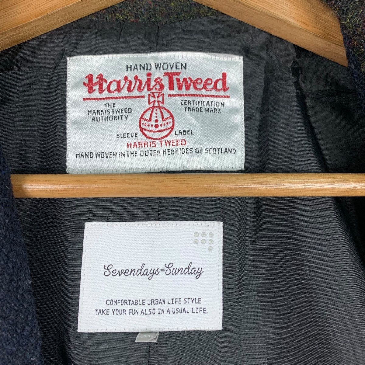 Harris Tweed SEVENDAYS-SUNDAY HARRIS TWEED CHECKED COAT #0197-C10 Size US M / EU 48-50 / 2 - 16 Thumbnail