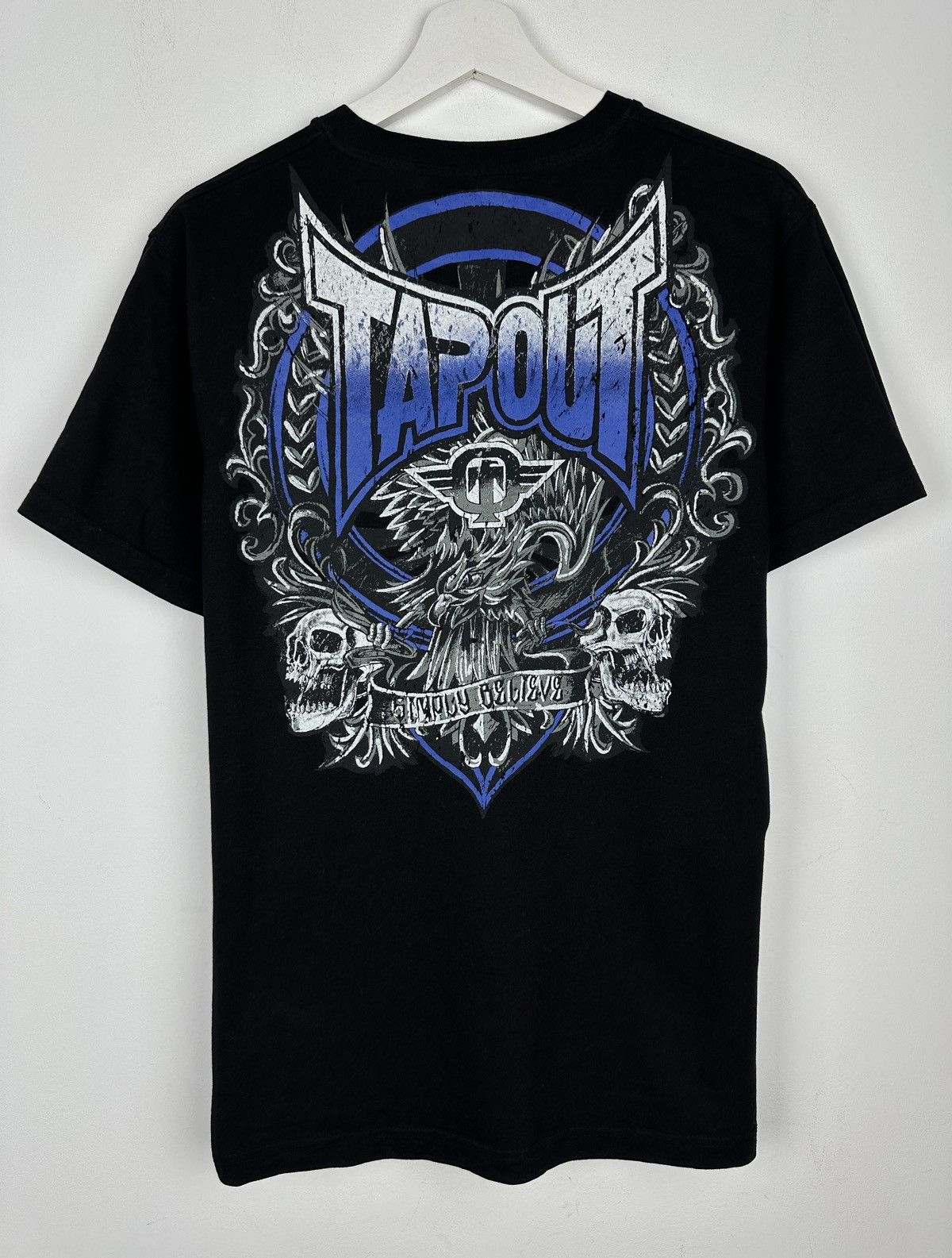 Tapout Tapout All Over Print Skull Wings Cross T Shirt Tee Size US M / EU 48-50 / 2 - 2 Thumbnail